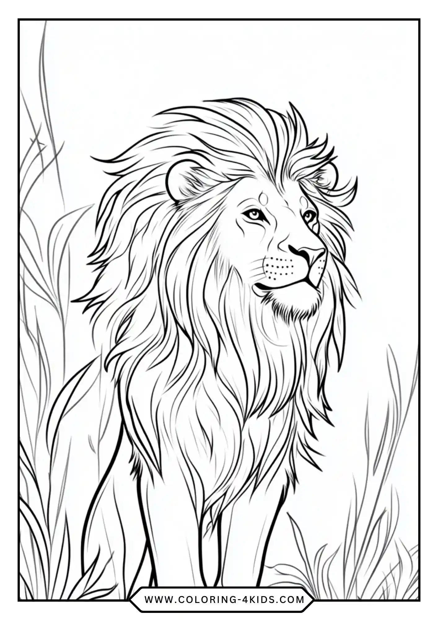 Free Lion Coloring Pages coloring page for kids