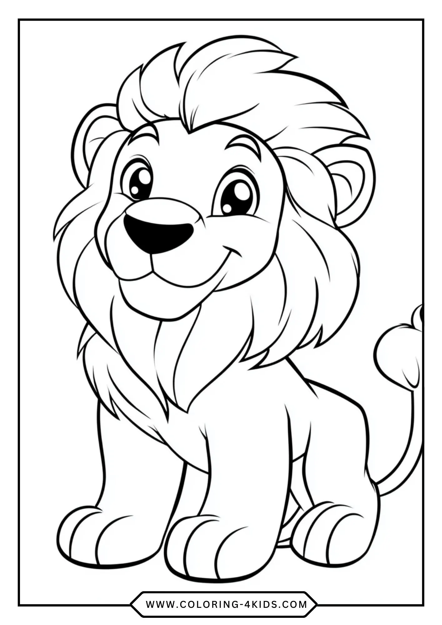 Printable Lion Coloring Pages coloring page for kids