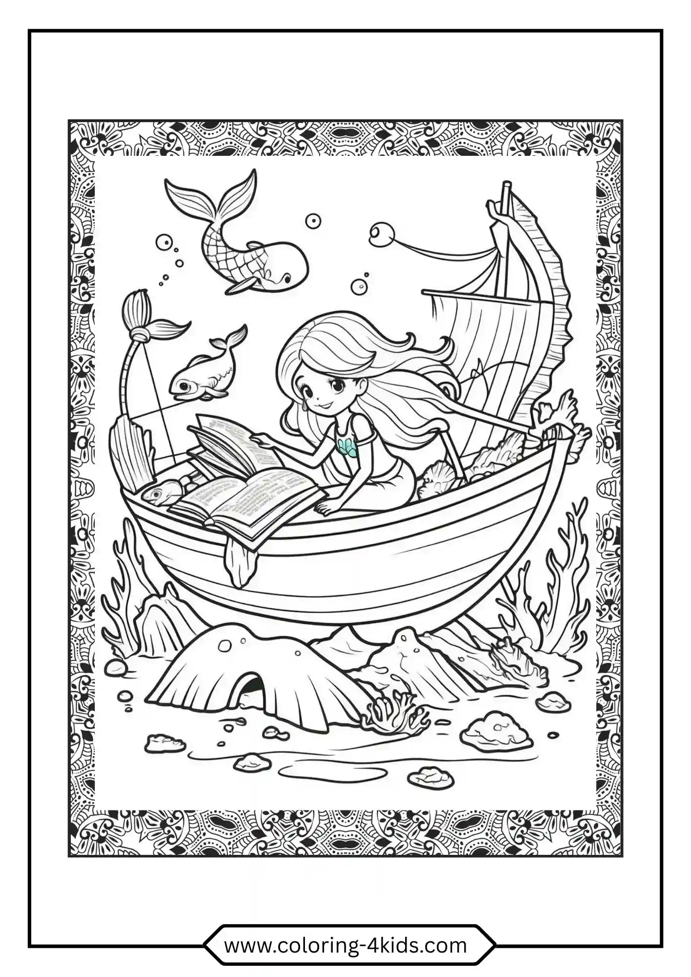 Little Mermaid Coloring Pages coloring page for kids