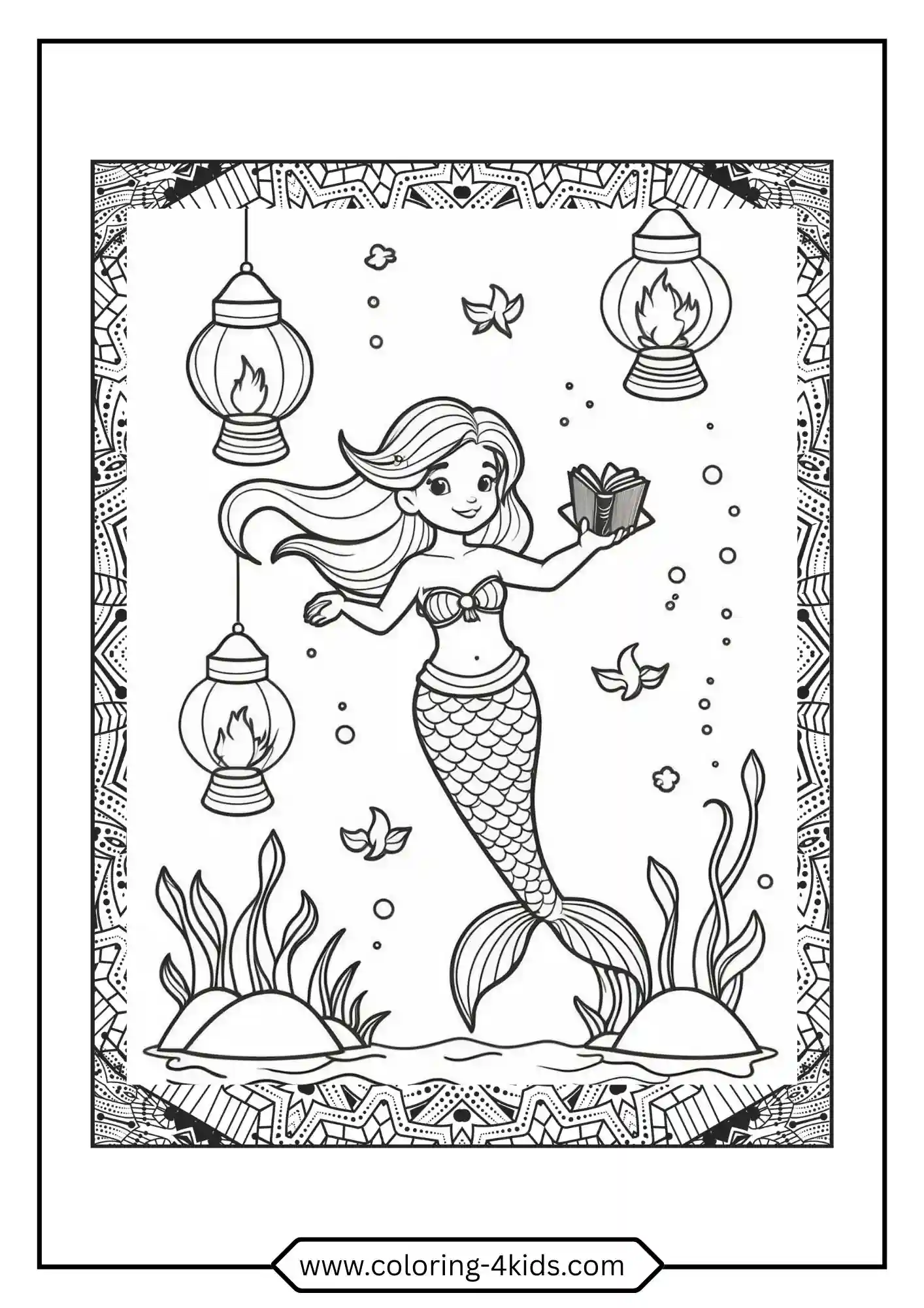 Free Little Mermaid Coloring Pages coloring page for kids