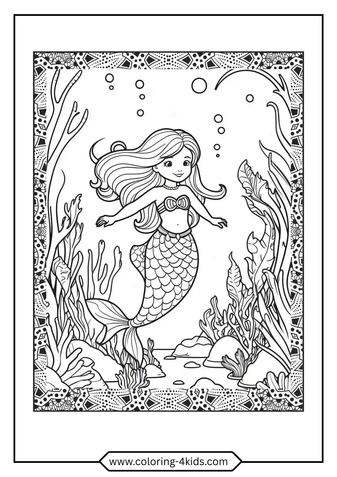 Little Mermaid Coloring Pages coloring page for kids