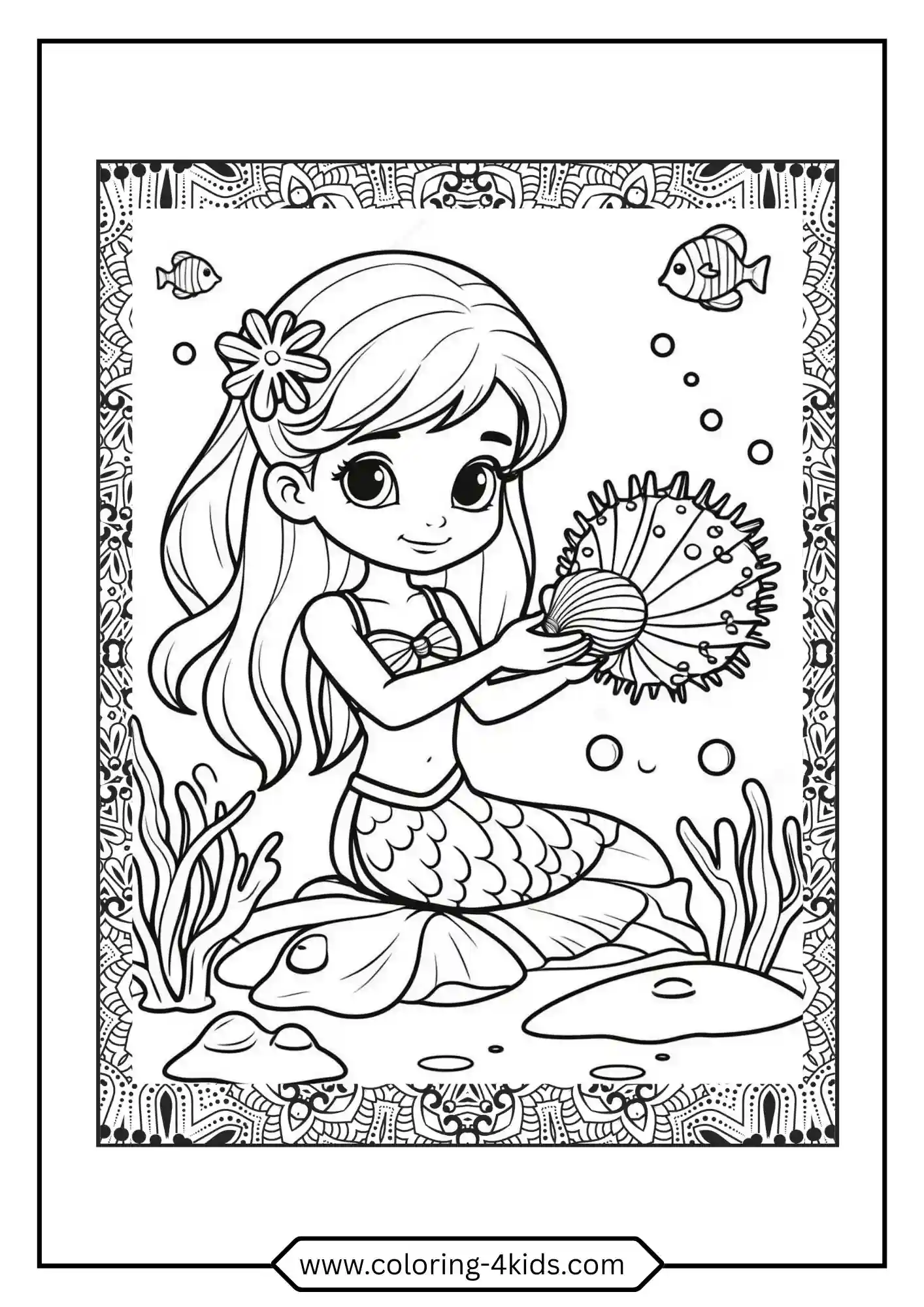 Printable Little Mermaid Coloring Pages coloring page for kids