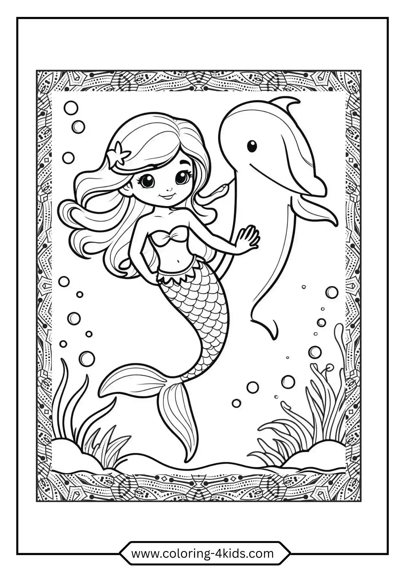 Printable Little Mermaid Coloring Pages coloring page for kids