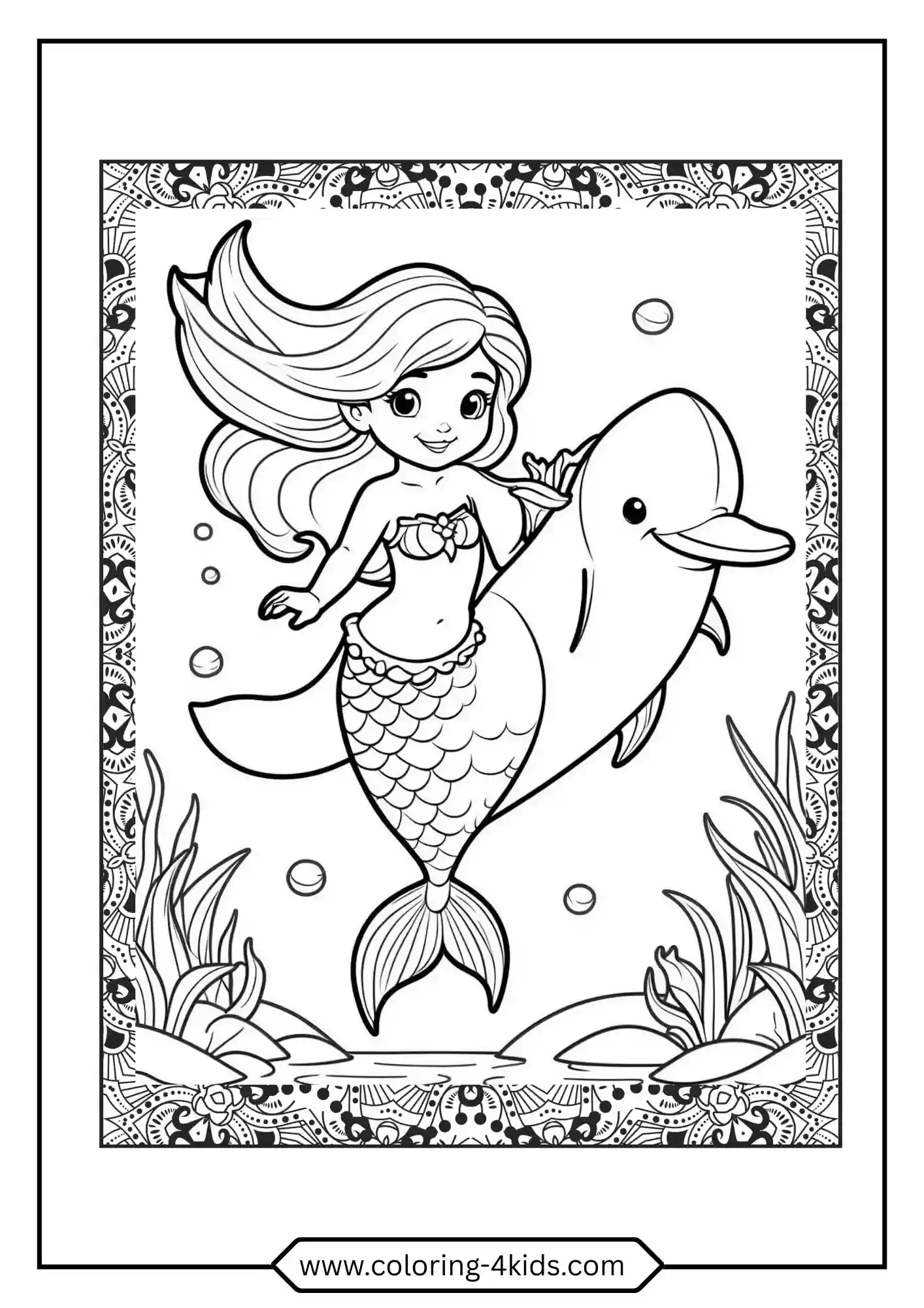 Free Little Mermaid Coloring Pages coloring page for kids