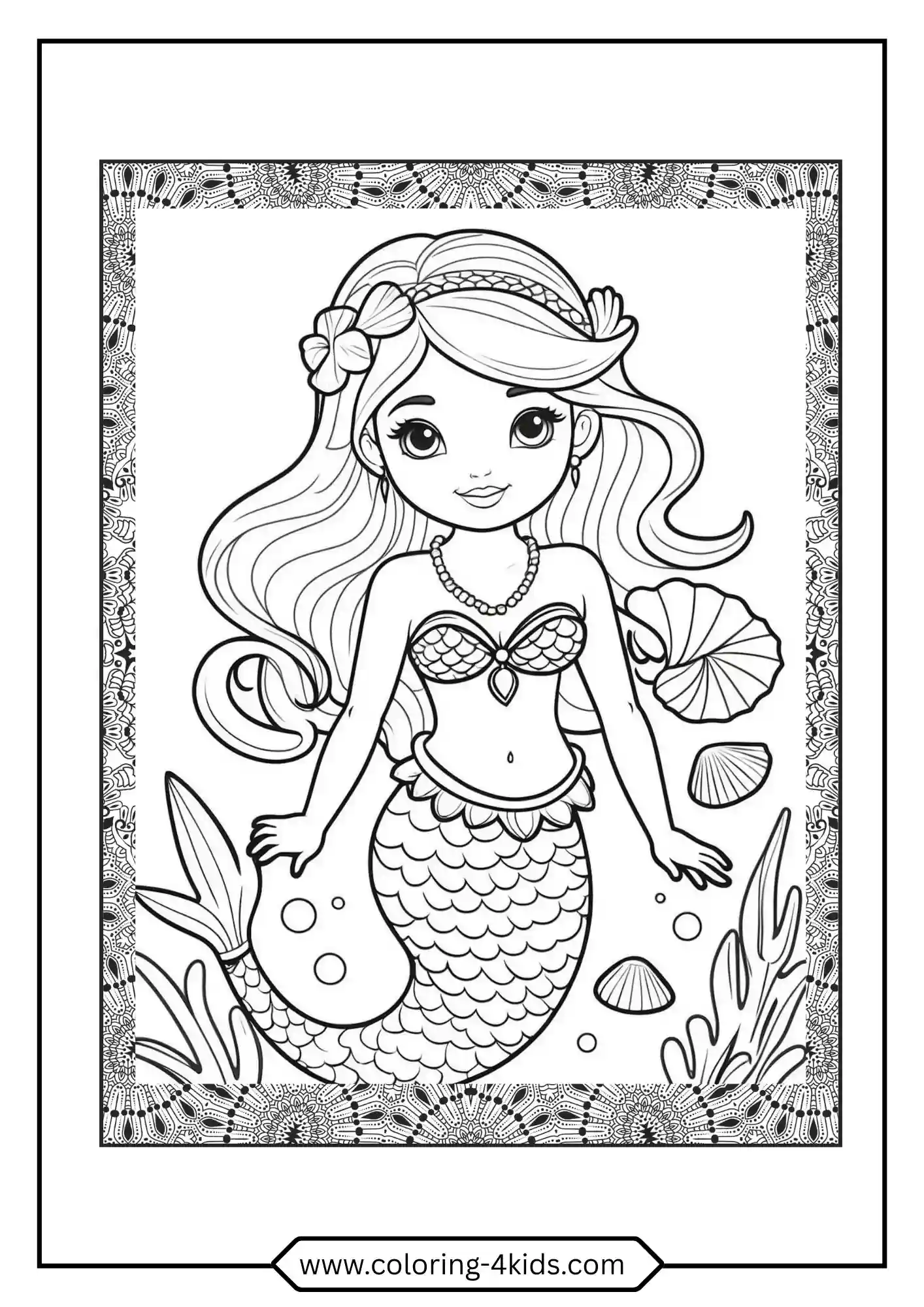 Little Mermaid Coloring Pages coloring page for kids