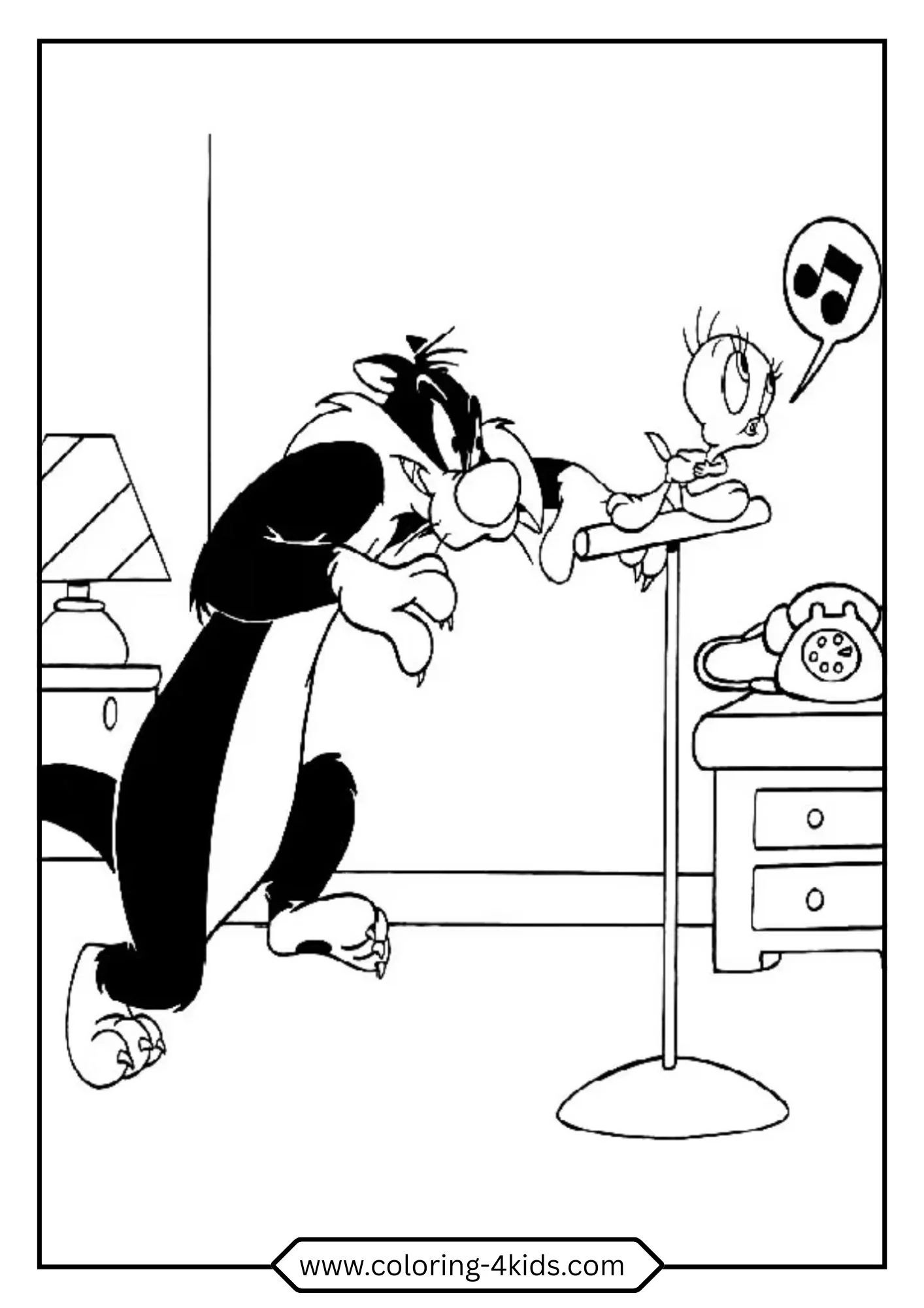 Free Looney Tunes Coloring Pages coloring page for kids