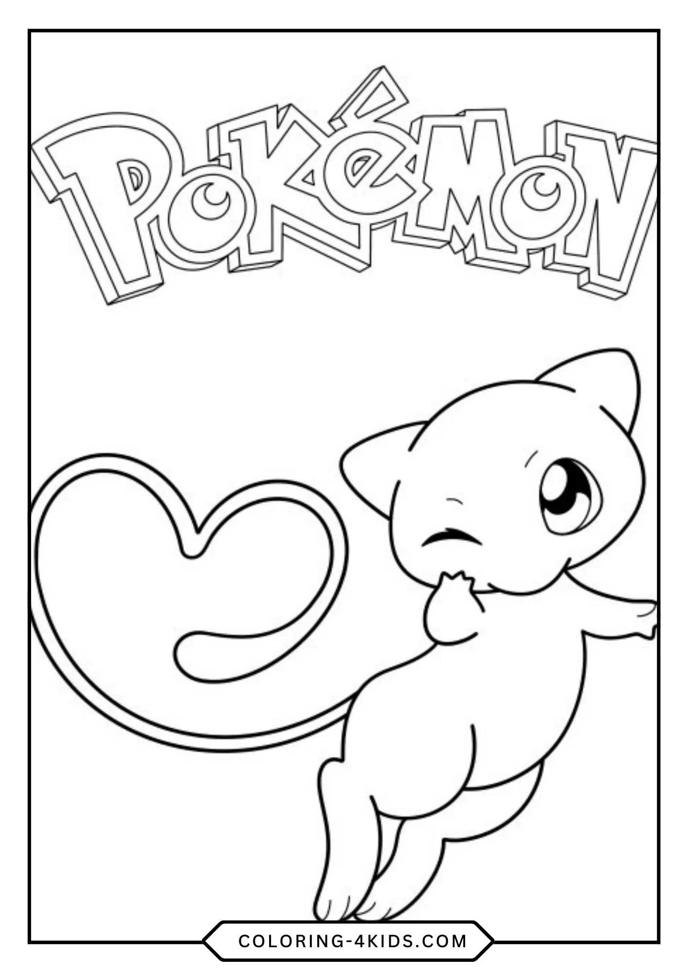 Free Mewtow Coloring Pages coloring page for kids