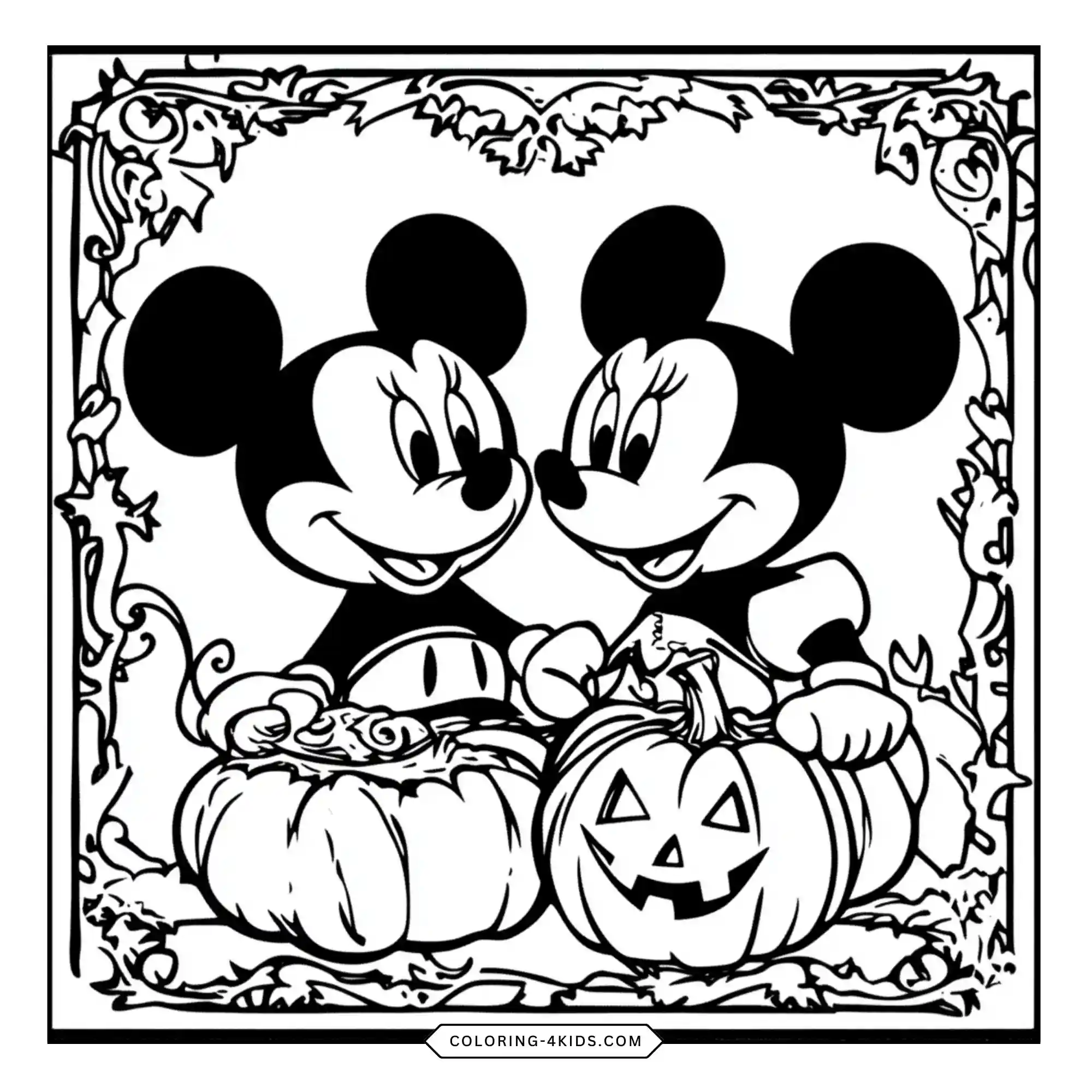 Printable Mickey Minnie Coloring Pages coloring page for kids