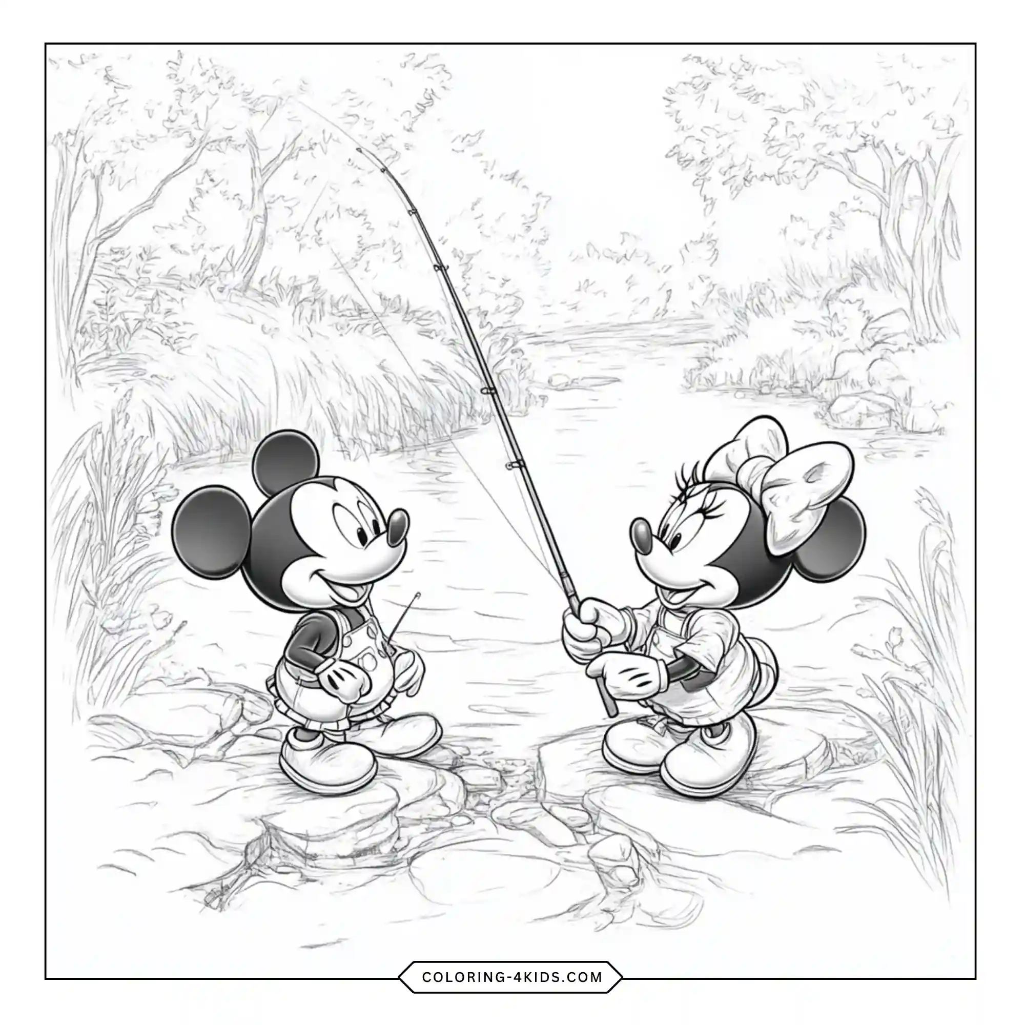 Free Mickey Minnie Coloring Pages coloring page for kids