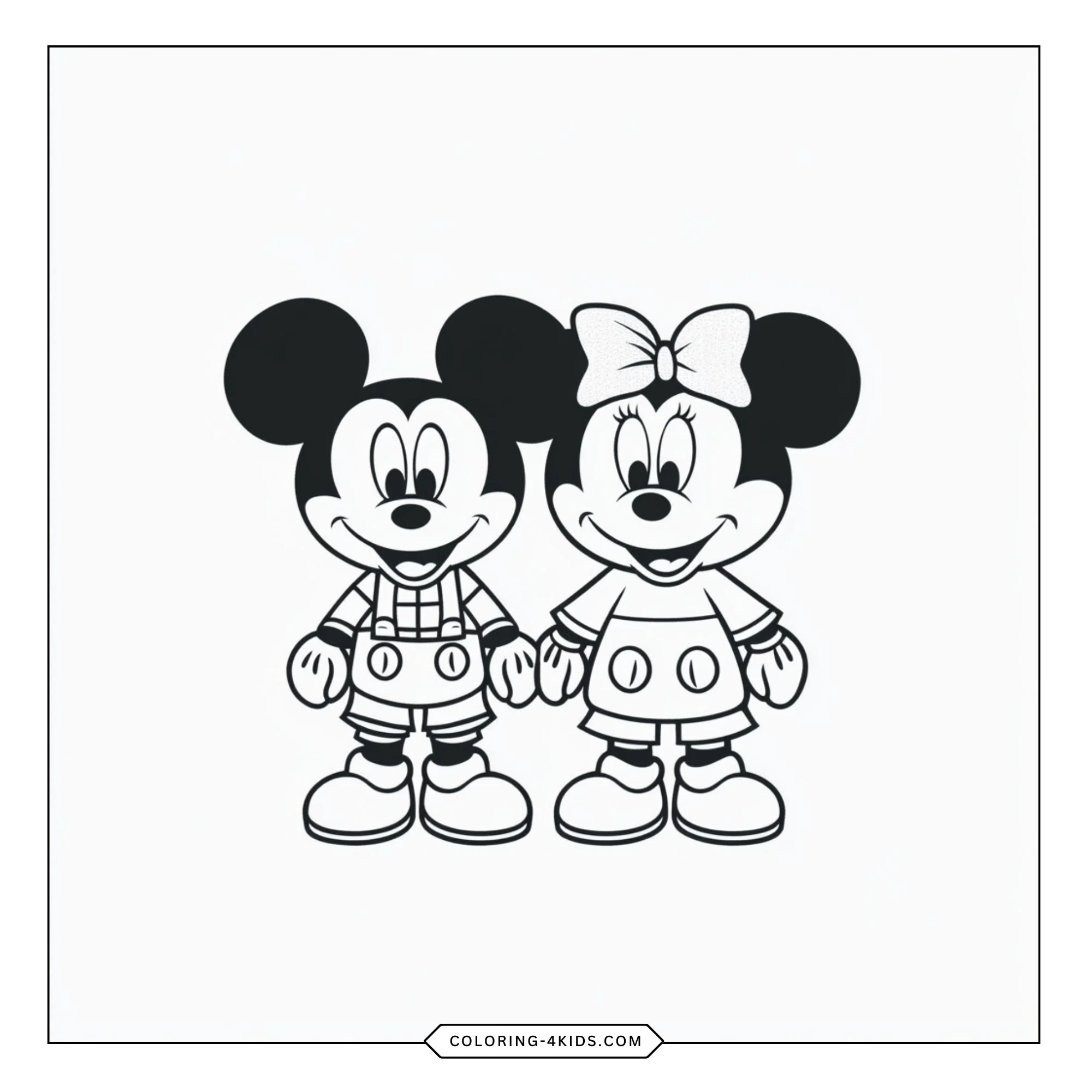 Mickey Minnie Coloring Pages coloring page for kids