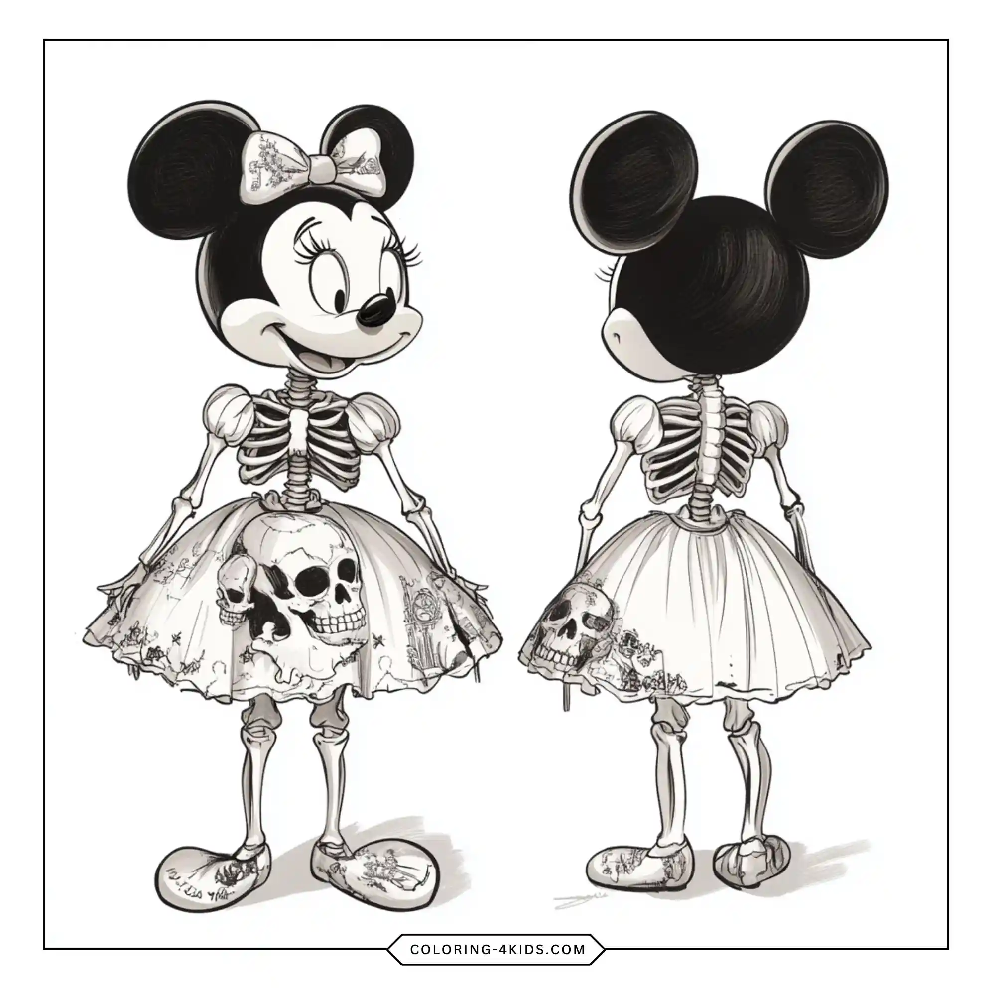 Printable Mickey Minnie Coloring Pages coloring page for kids