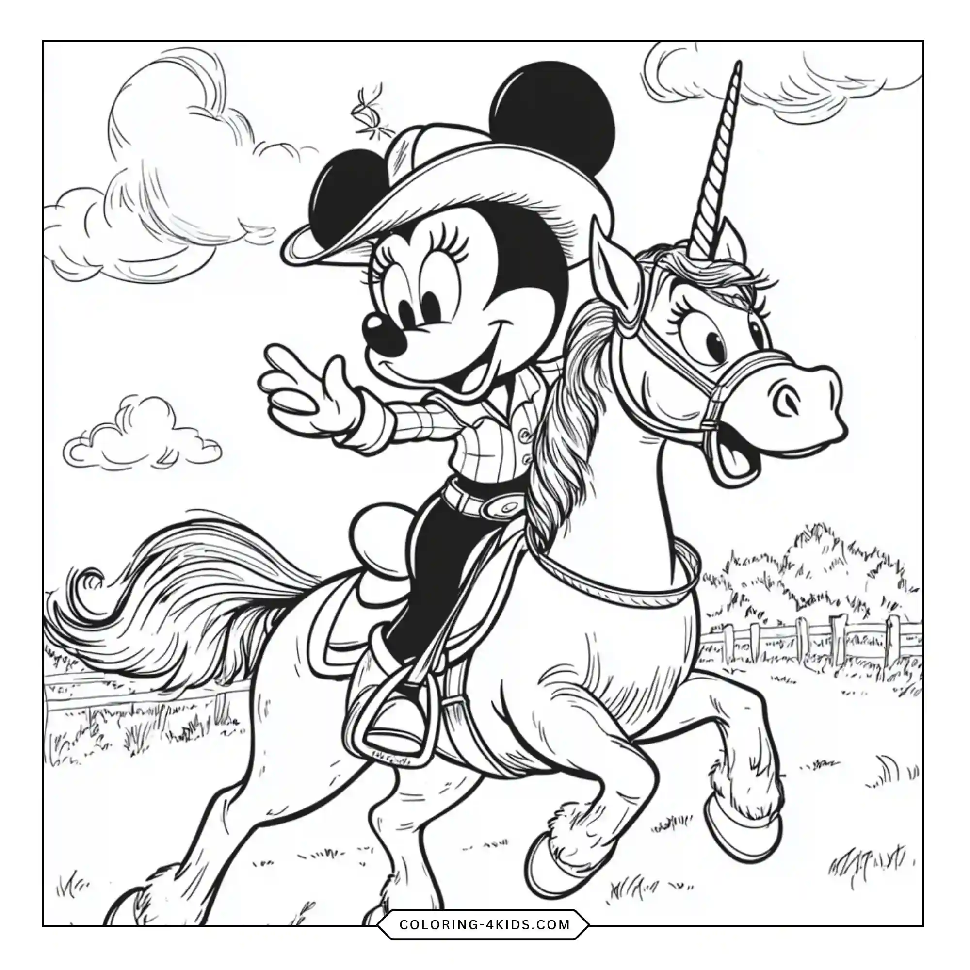 Free Mickey Minnie Coloring Pages coloring page for kids