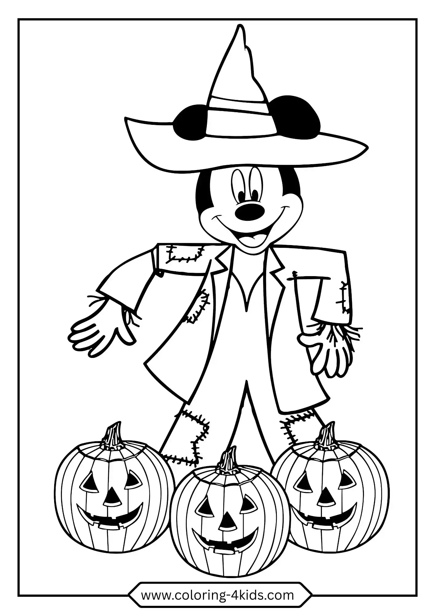 Printable Mickey Mouse Coloring Pages coloring page for kids