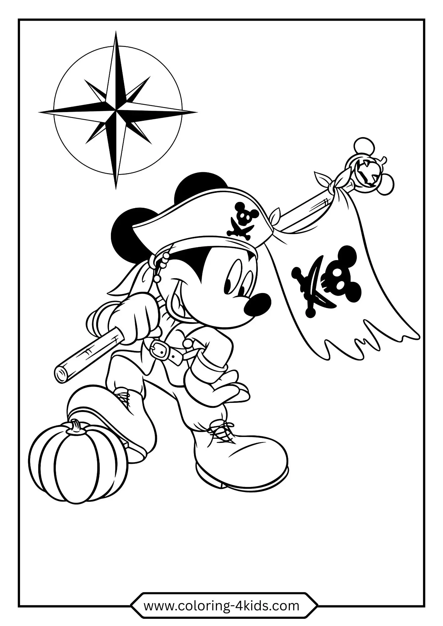 Printable Mickey Mouse Coloring Pages coloring page for kids