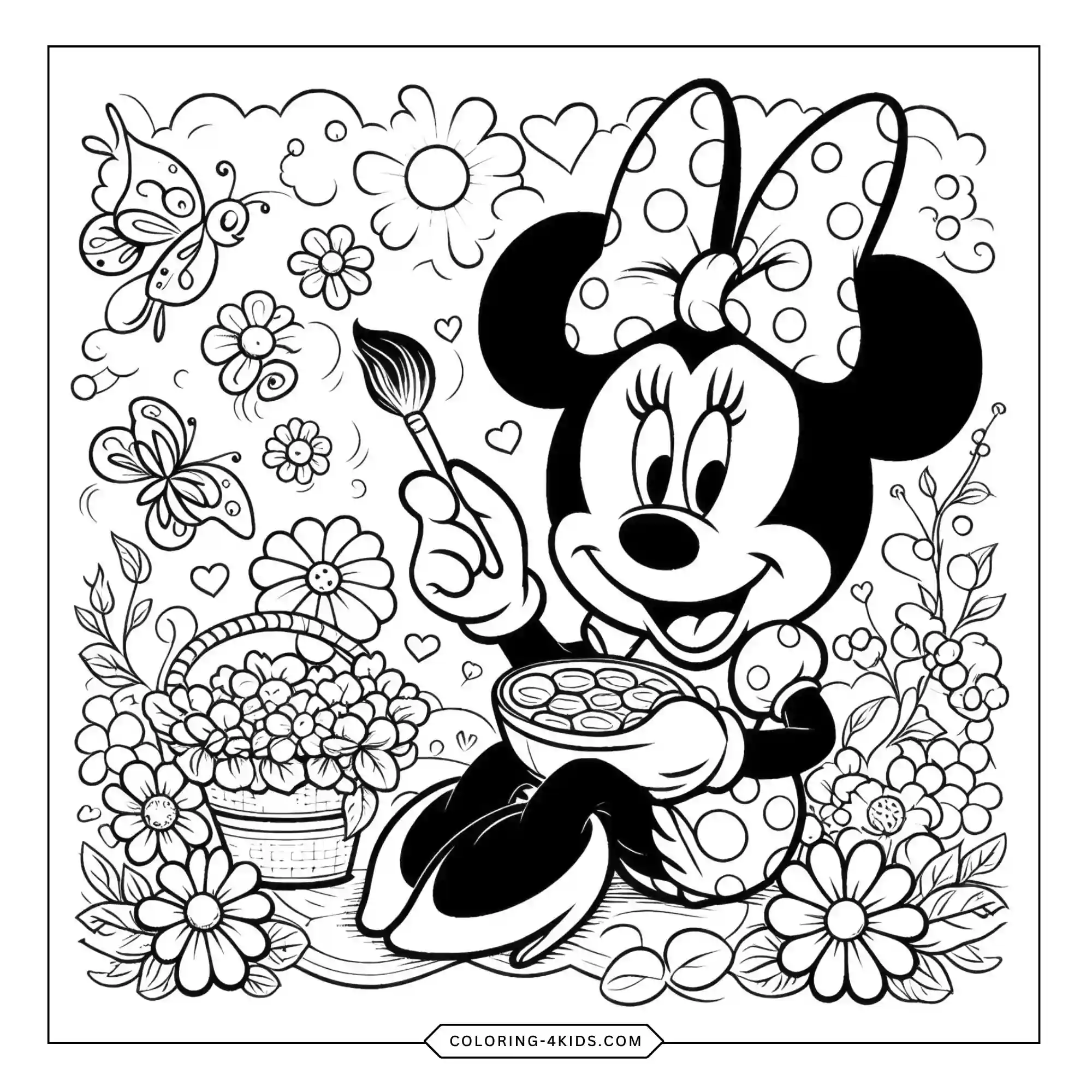 Printable Minnie Mouse Coloring Pages coloring page for kids