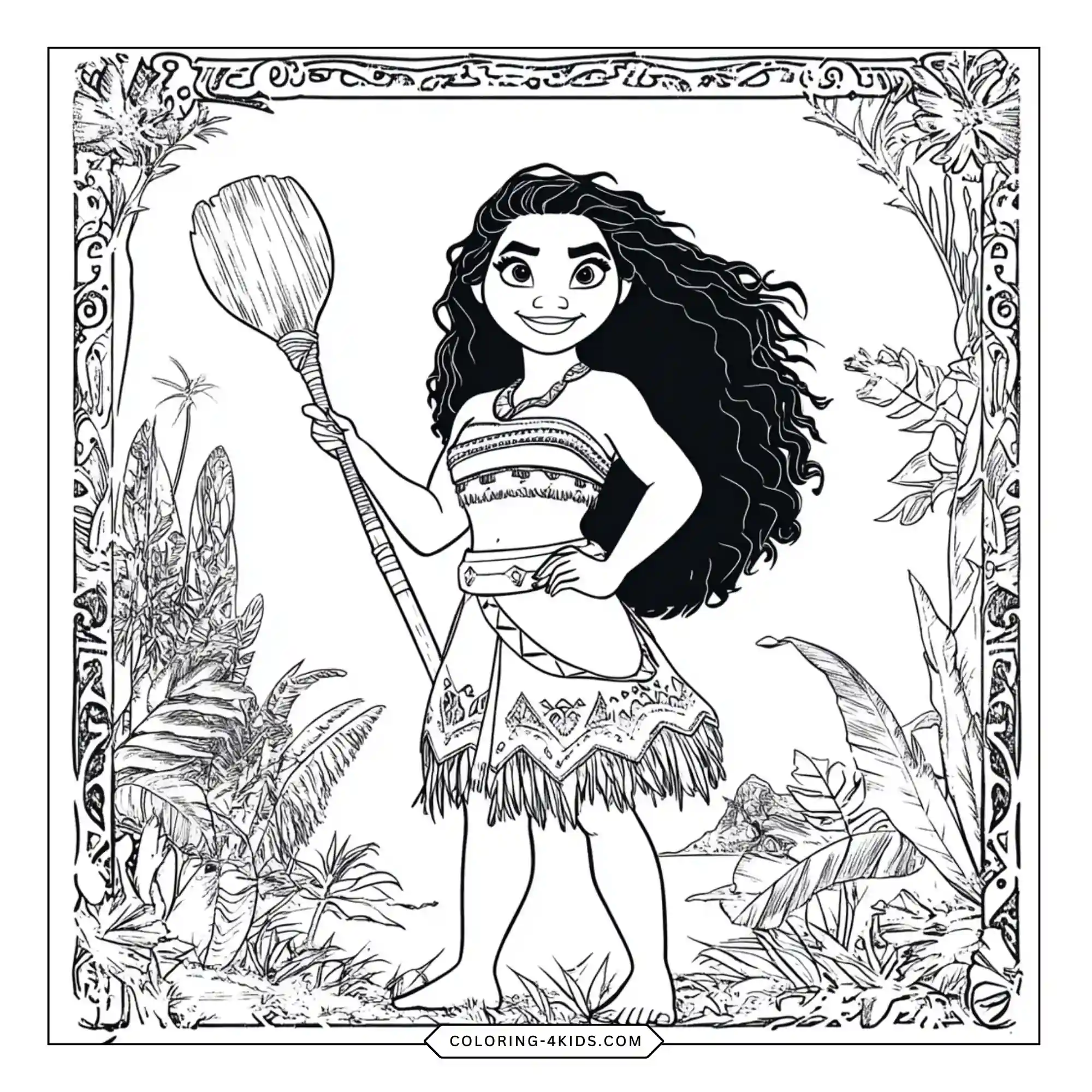 Printable Moana Coloring Pages coloring page for kids