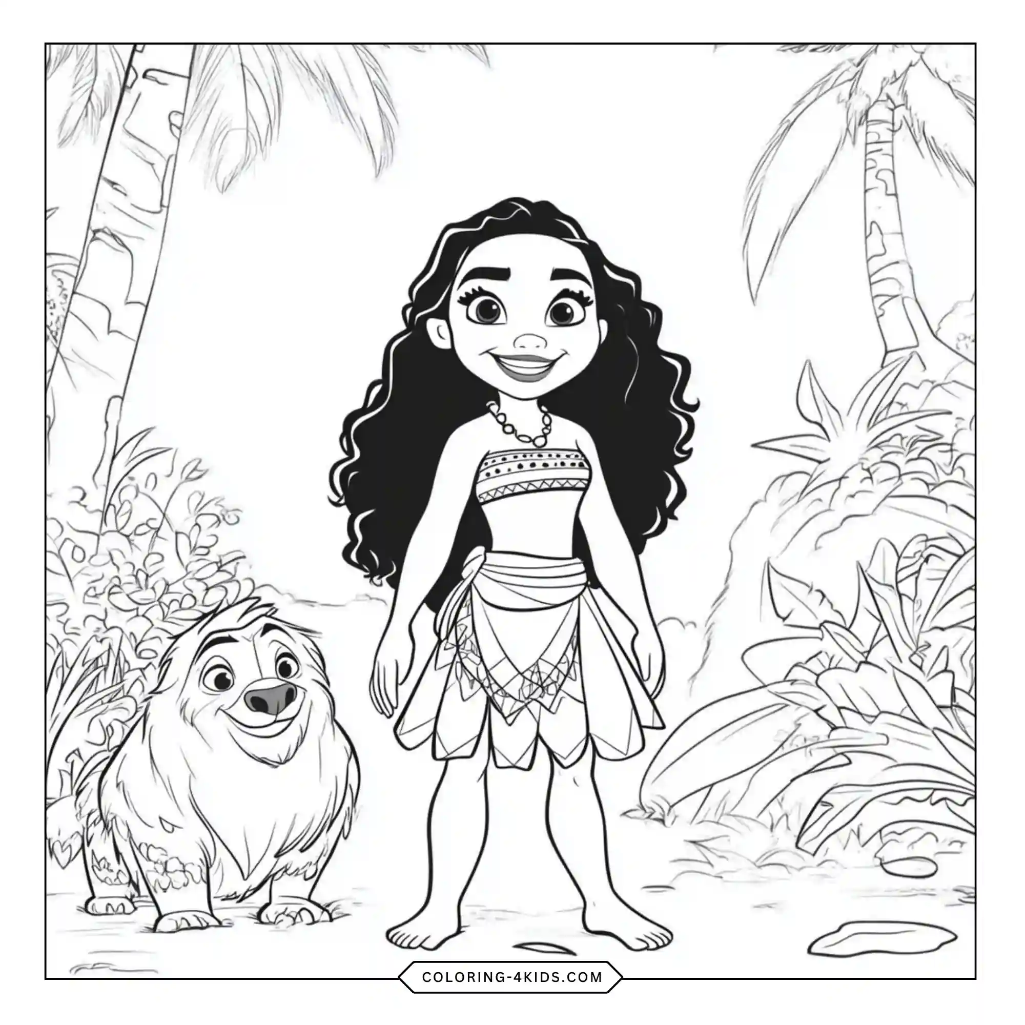 Free Moana Coloring Pages coloring page for kids