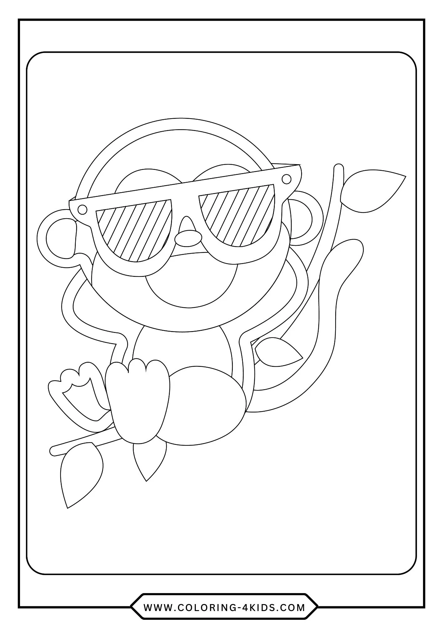 Monkey Coloring Pages coloring page for kids