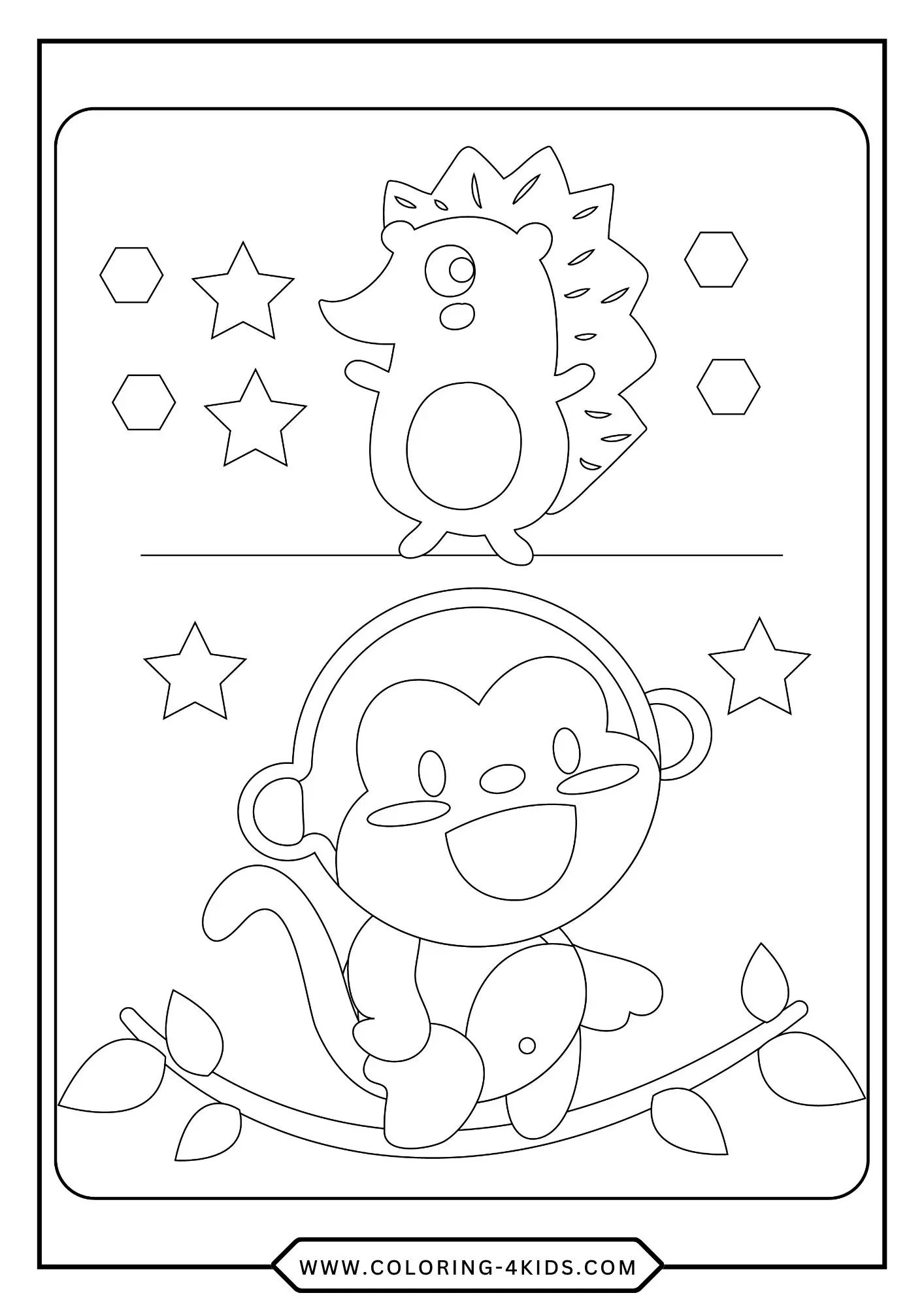 Monkey Coloring Pages coloring page for kids