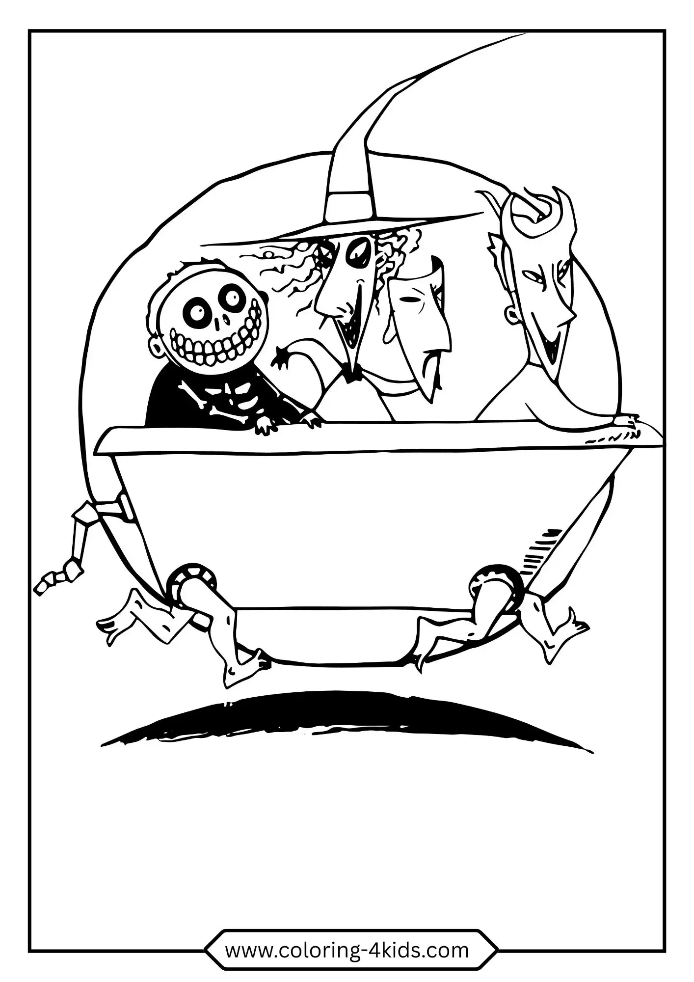Printable Nightmare Before Christmas Coloring Pages coloring page for kids