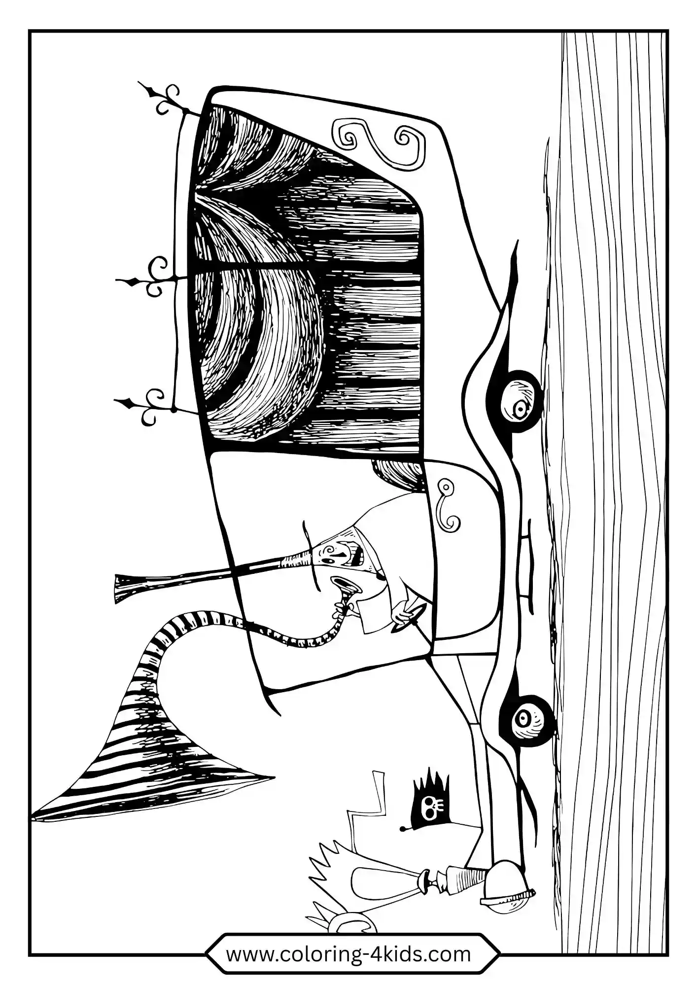 Free Nightmare Before Christmas Coloring Pages coloring page for kids