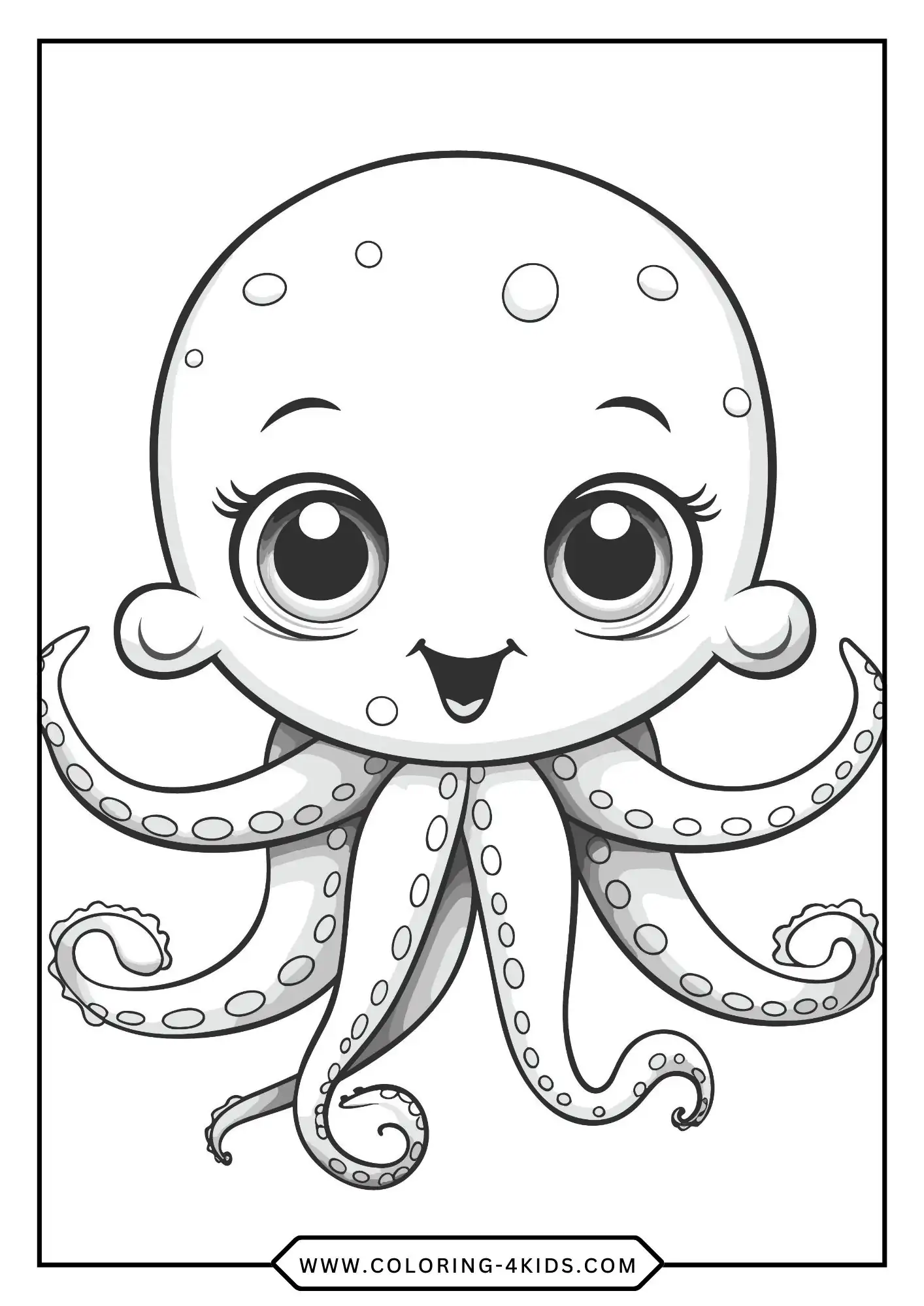 Free Octopus Coloring Pages coloring page for kids