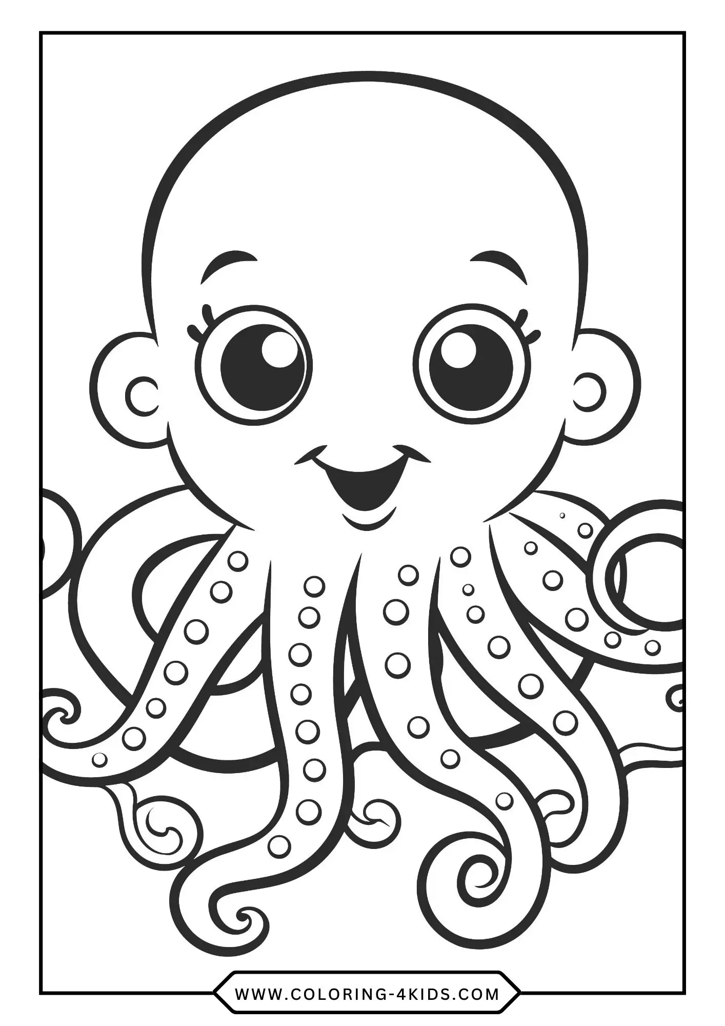 Octopus Coloring Pages coloring page for kids