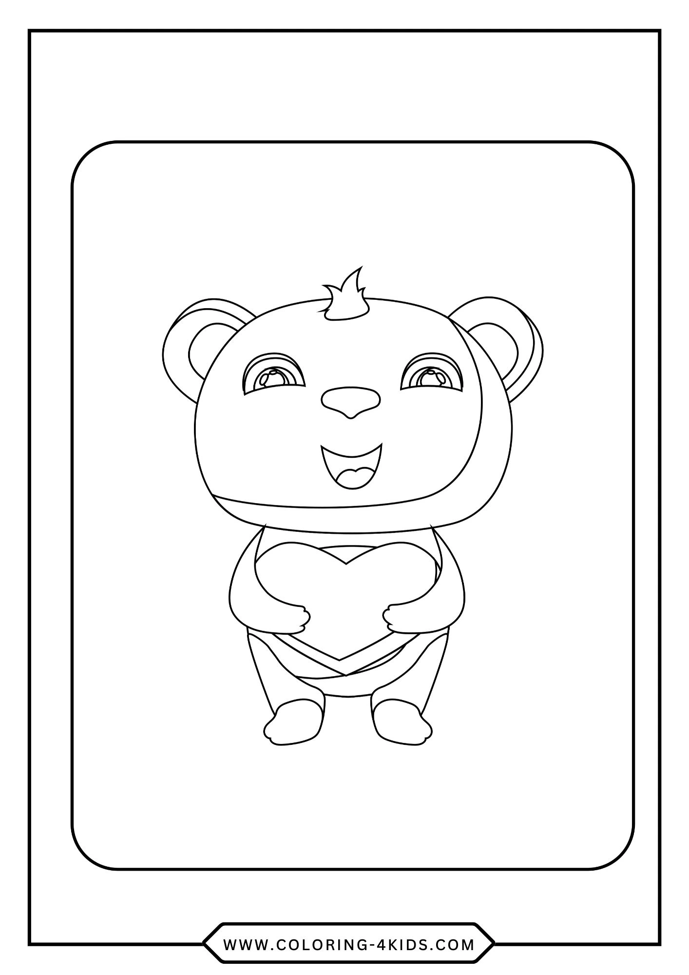 Printable Panda Coloring Pages coloring page for kids