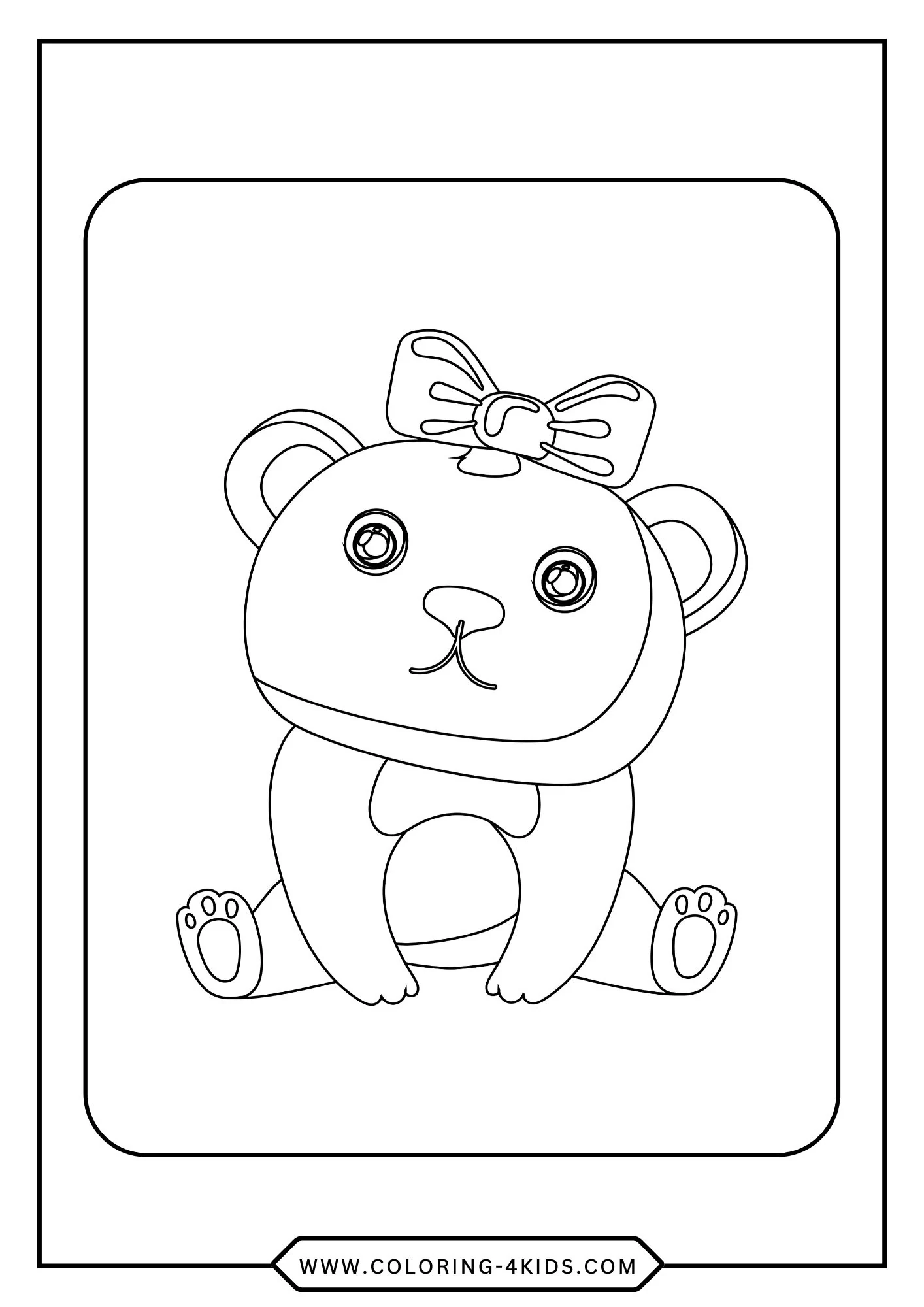 Printable Panda Coloring Pages coloring page for kids