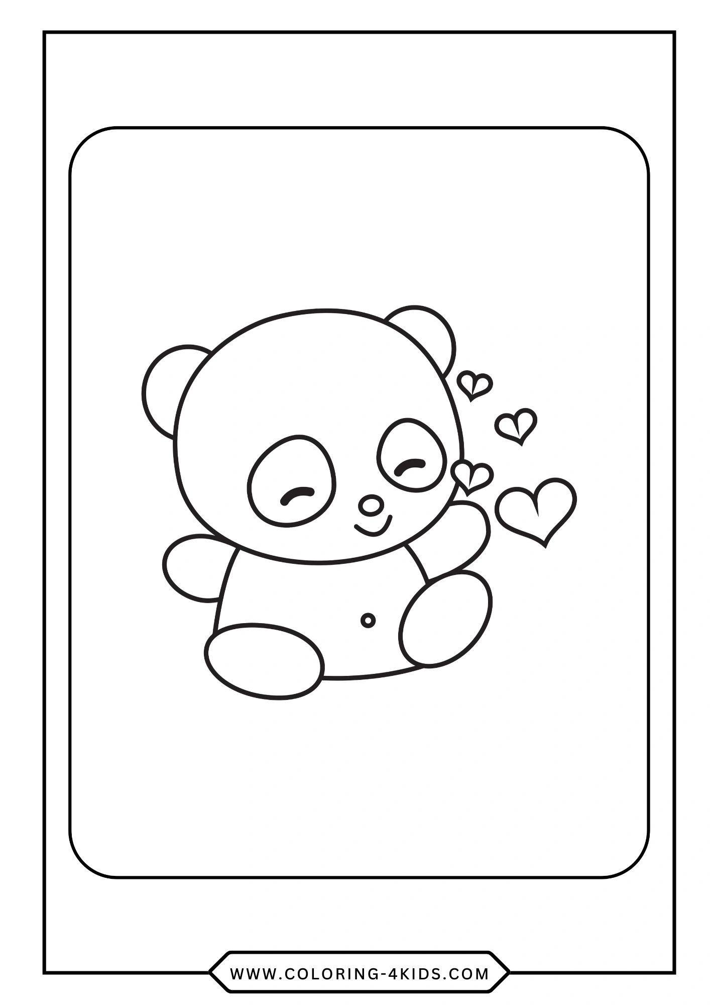 Printable Panda Coloring Pages coloring page for kids