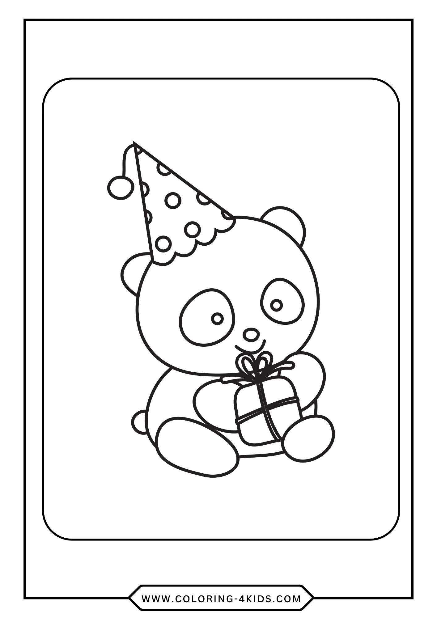 Free Panda Coloring Pages coloring page for kids