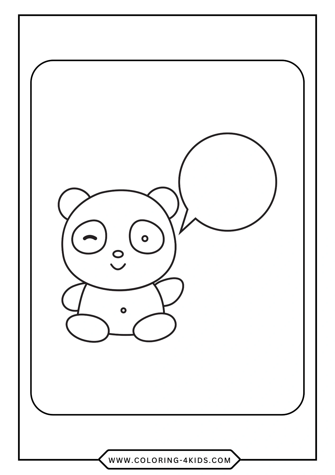 Panda Coloring Pages coloring page for kids