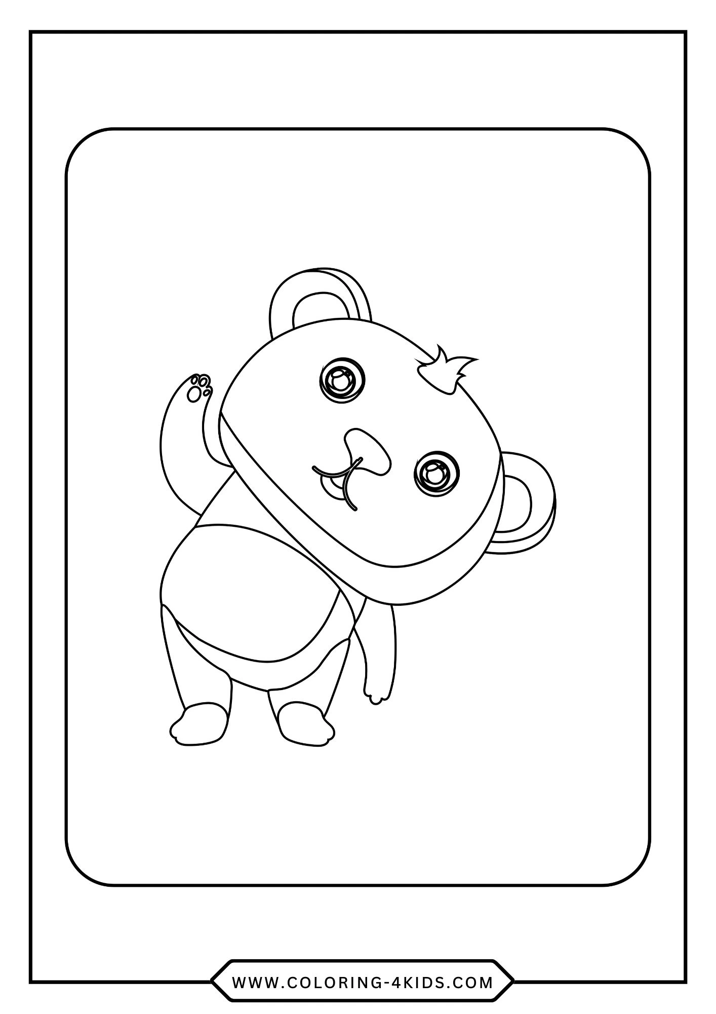 Printable Panda Coloring Pages coloring page for kids