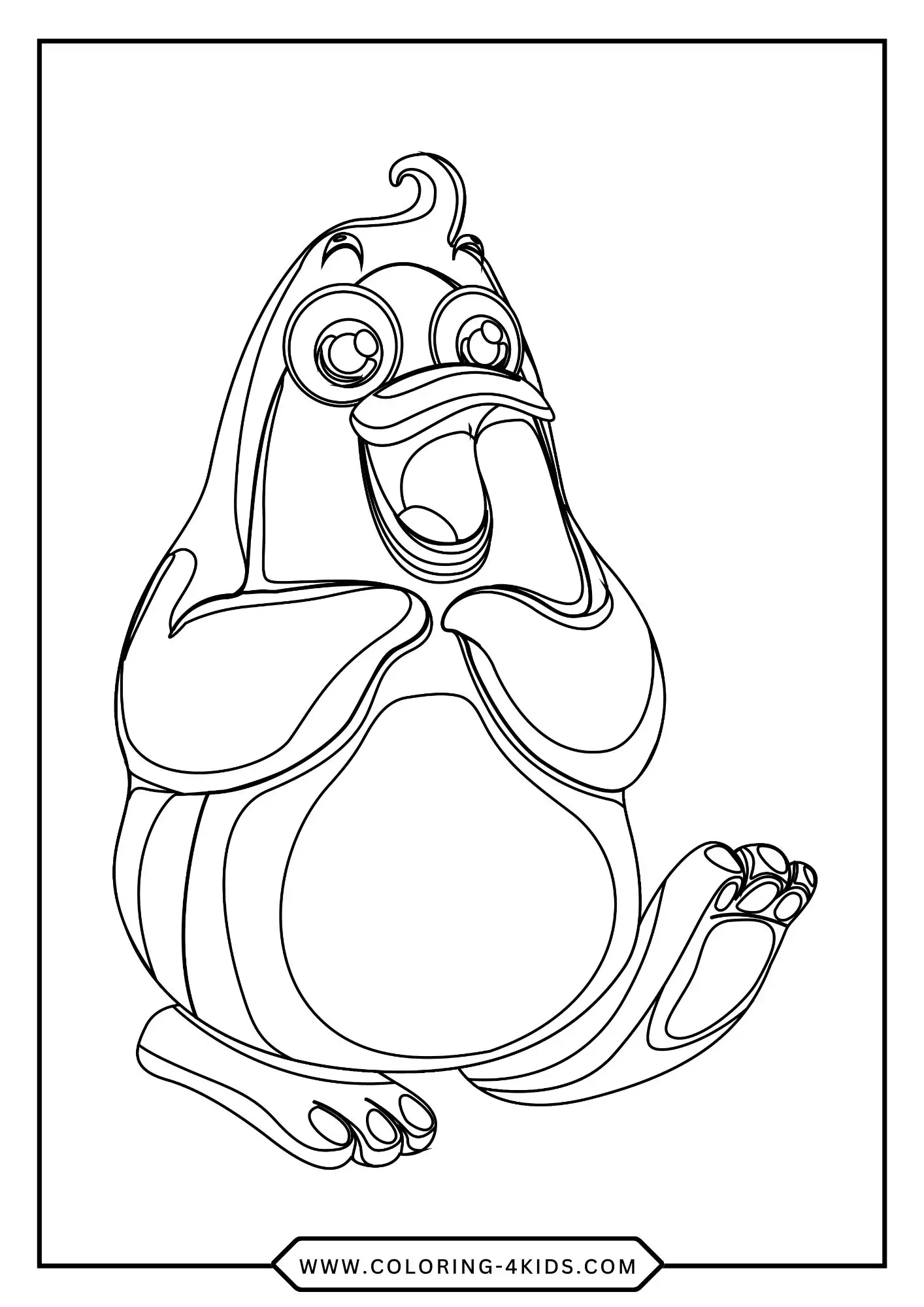 Printable Penguin Coloring Pages coloring page for kids