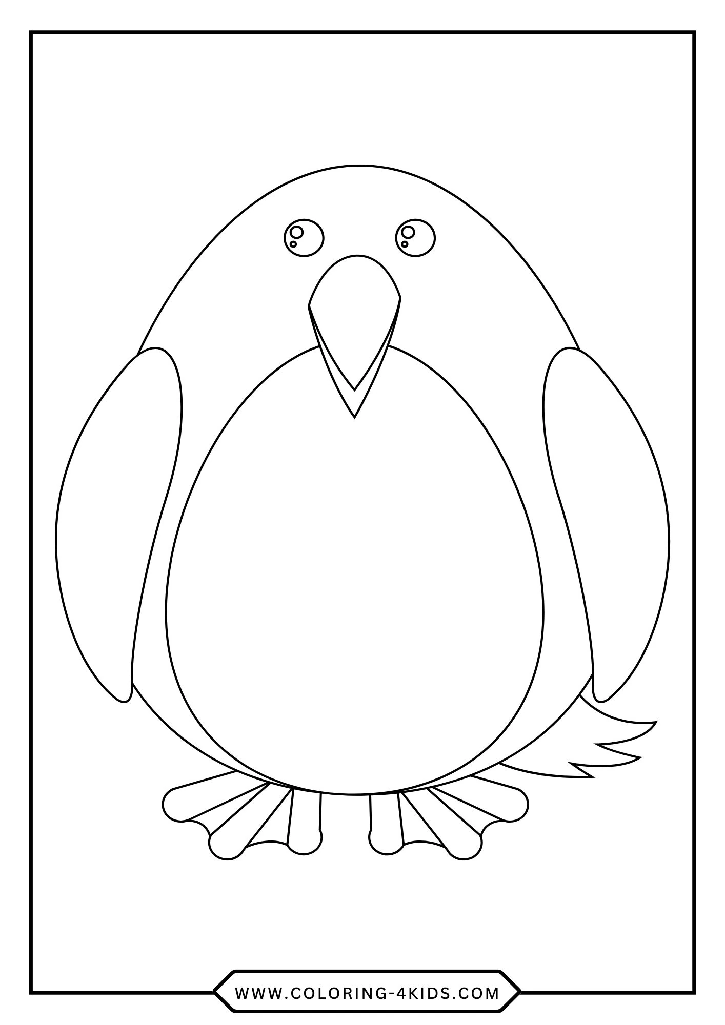Free Penguin Coloring Pages coloring page for kids