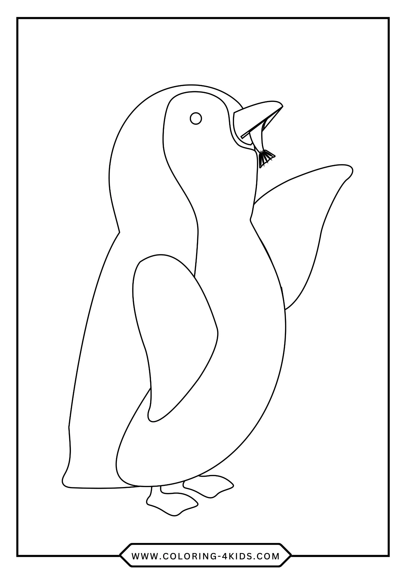 Printable Penguin Coloring Pages coloring page for kids