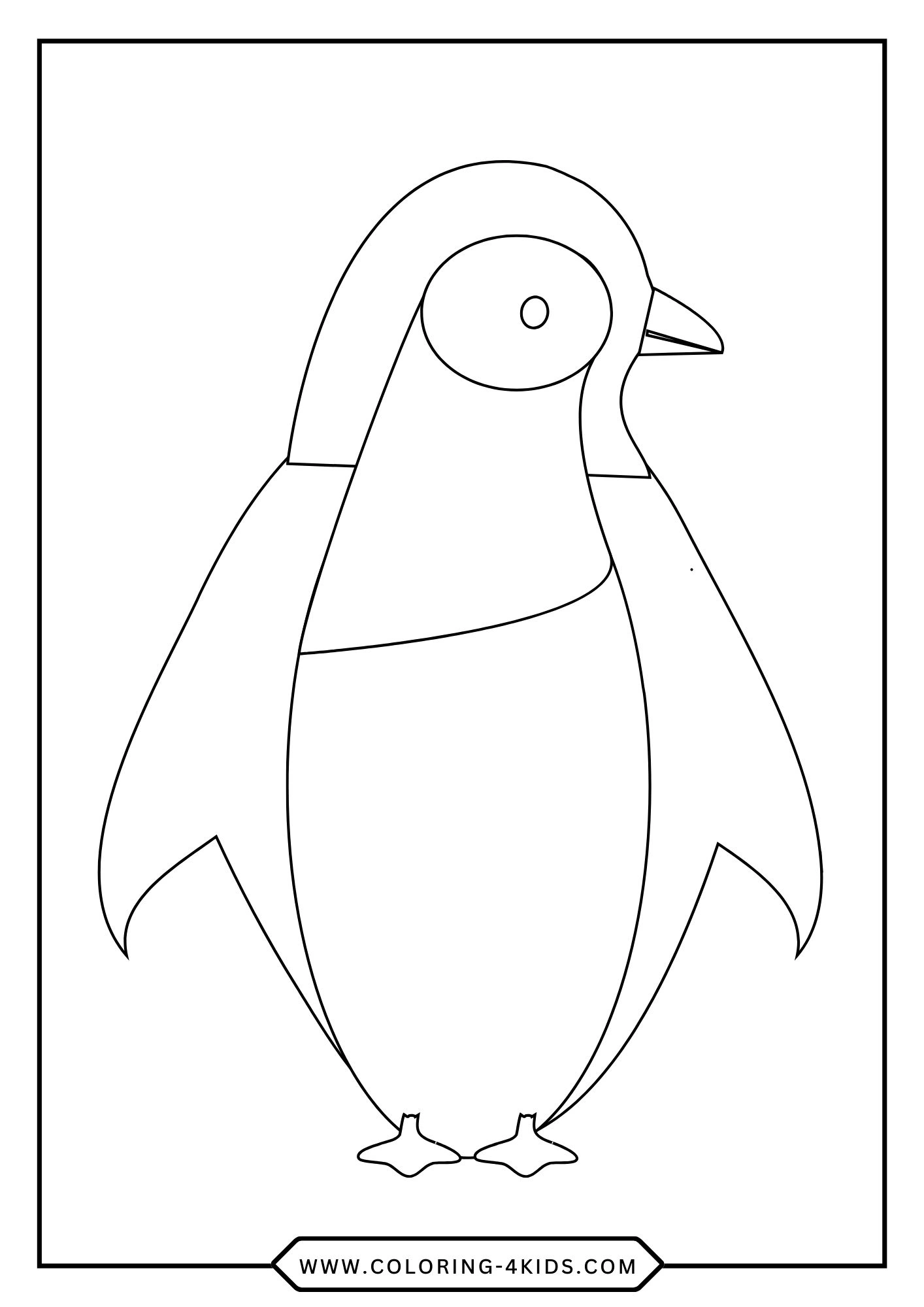 Free Penguin Coloring Pages coloring page for kids