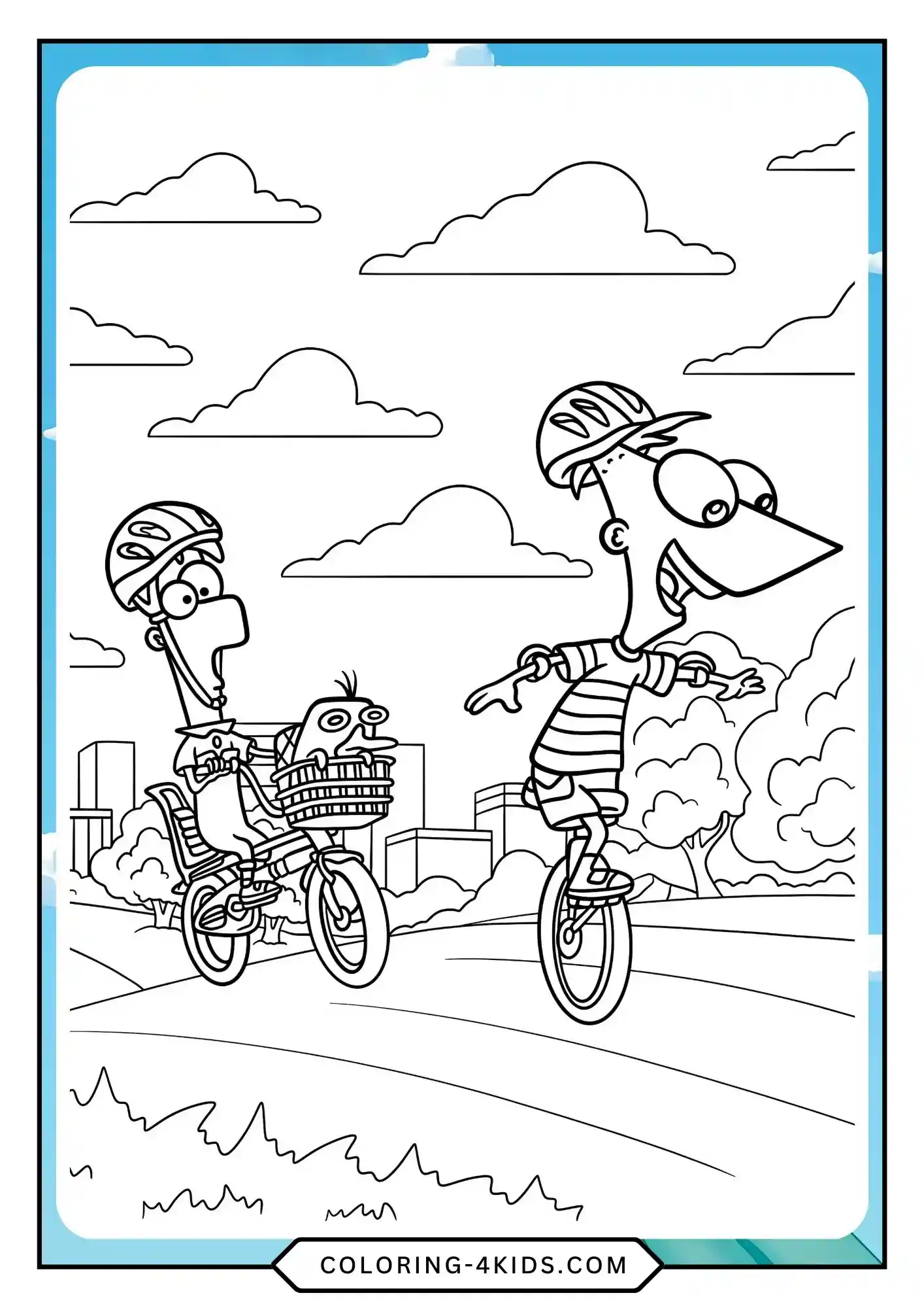 Phineas Ferb Coloring Pages coloring page for kids