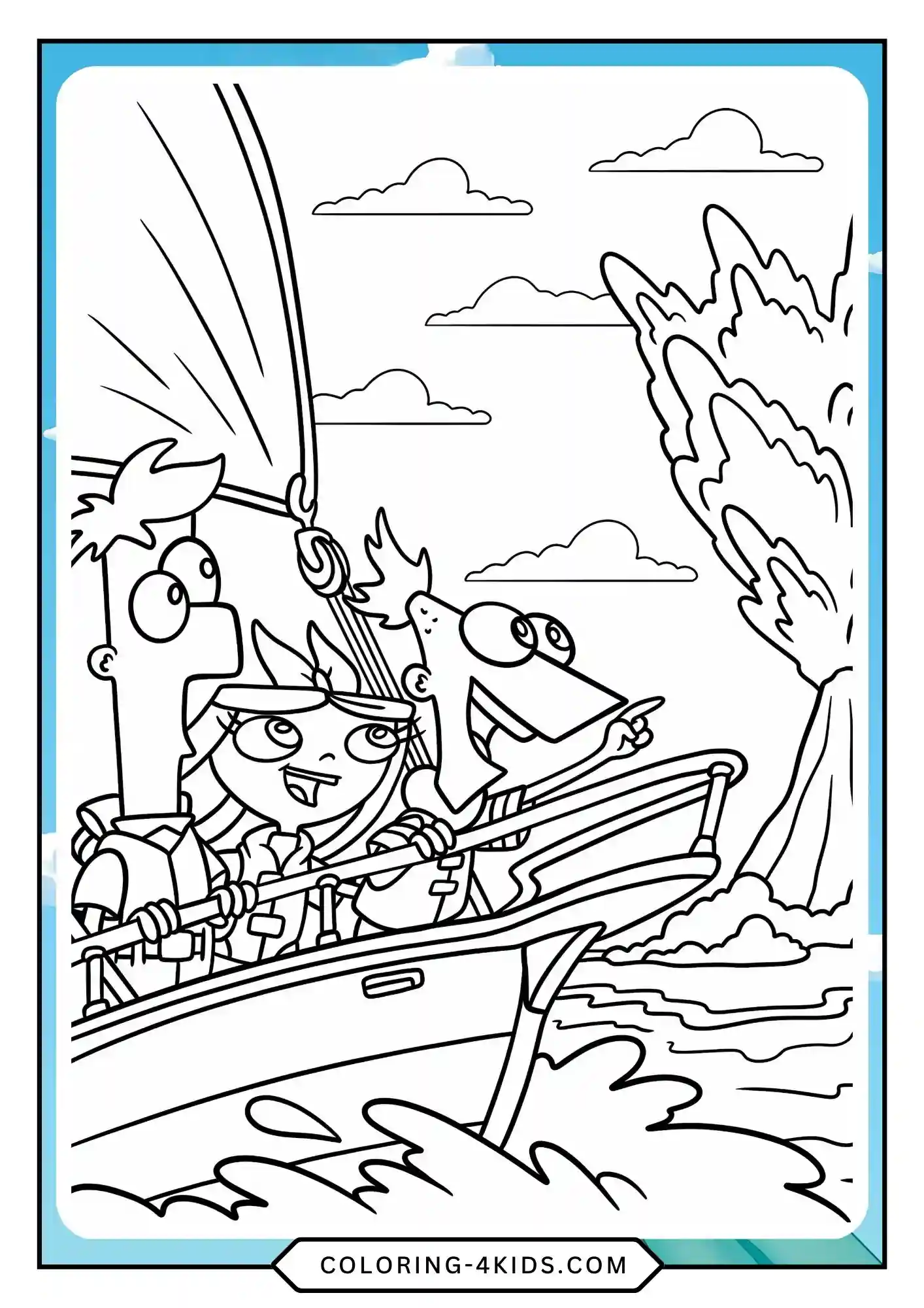 Phineas Ferb Coloring Pages coloring page for kids