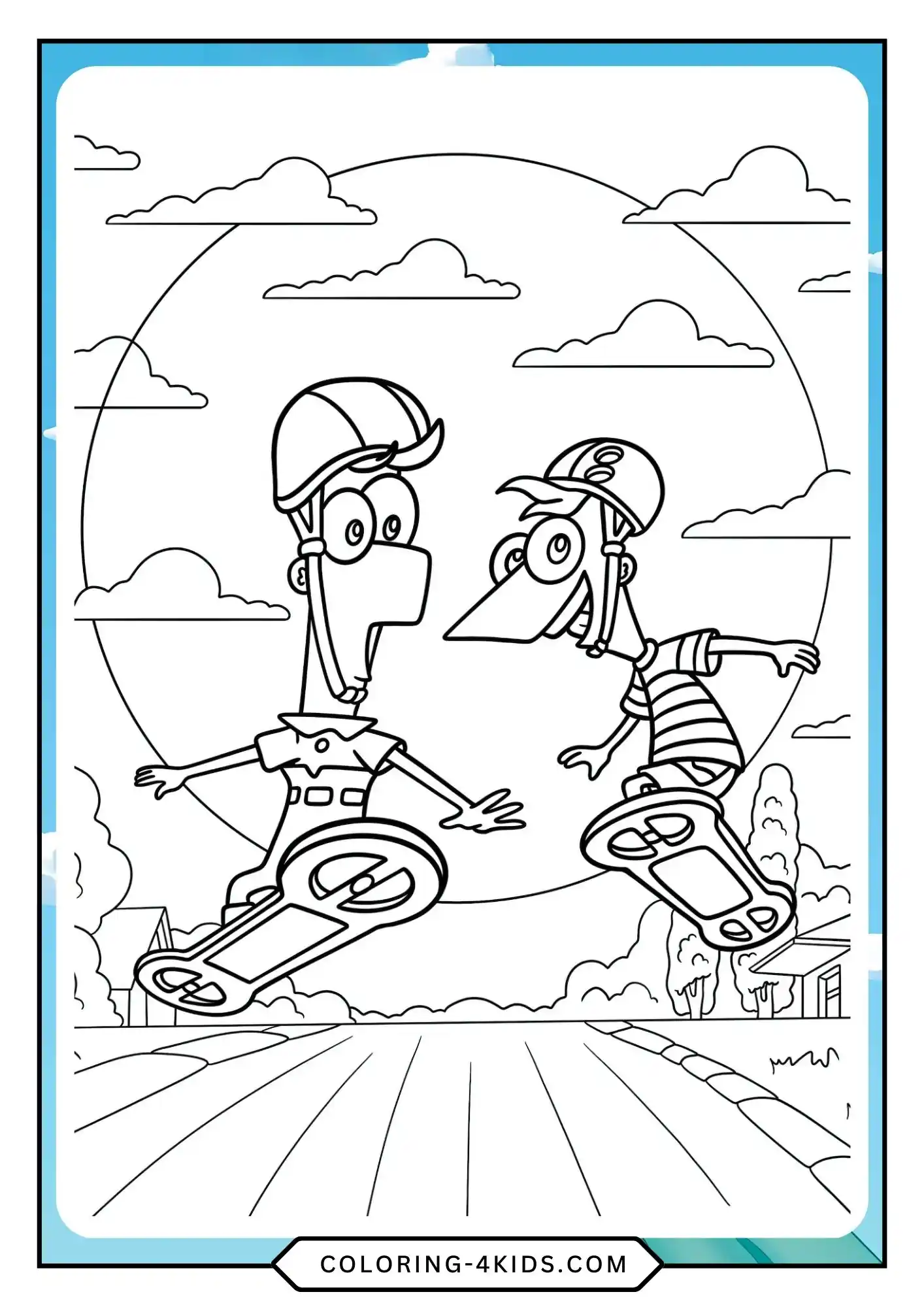 Printable Phineas Ferb Coloring Pages coloring page for kids