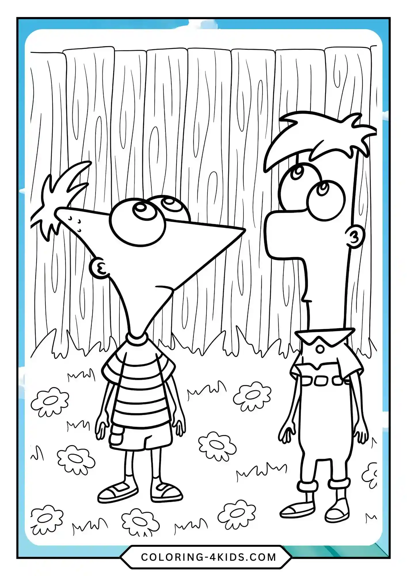 Phineas Ferb Coloring Pages coloring page for kids