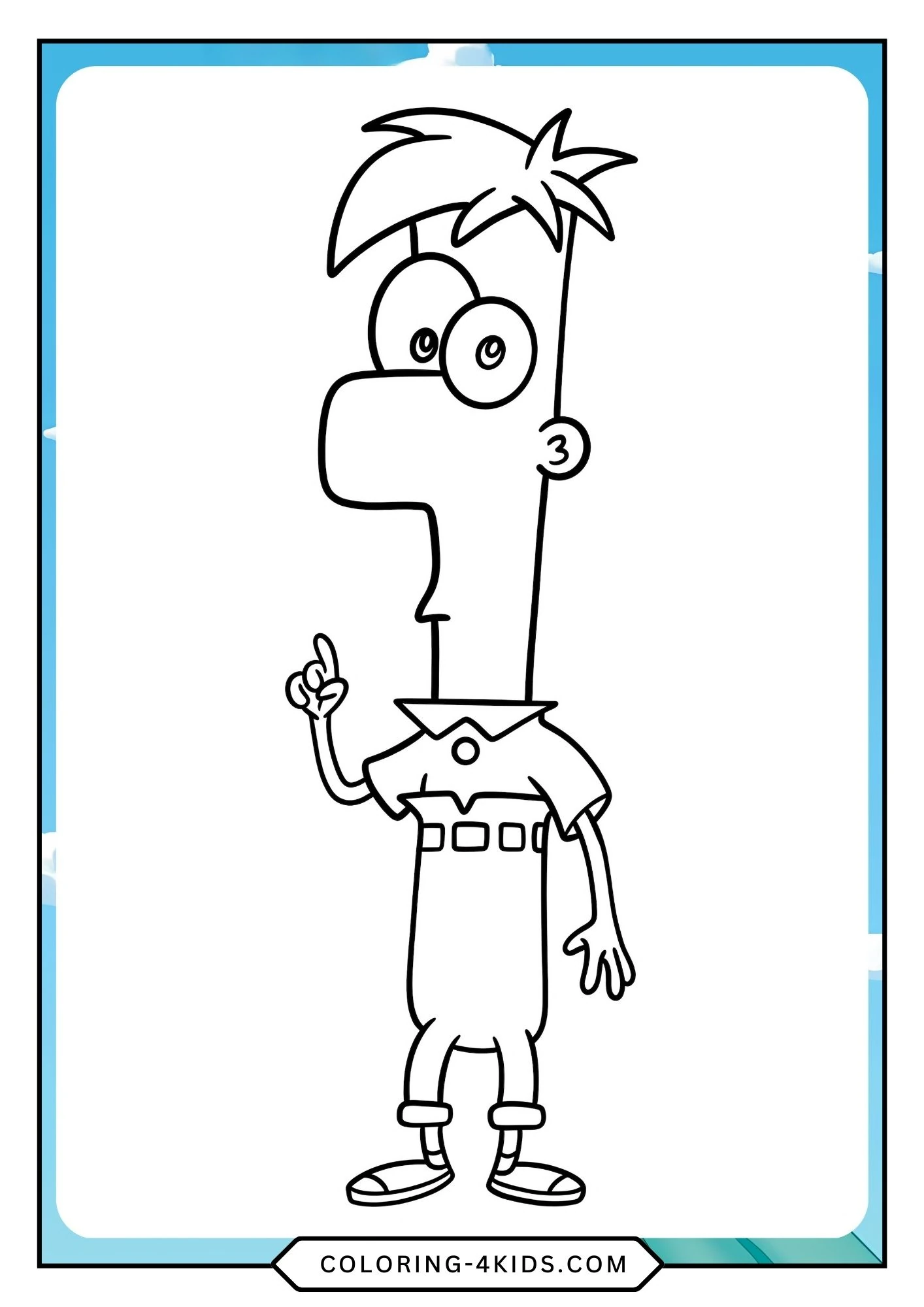 Free Phineas Ferb Coloring Pages coloring page for kids
