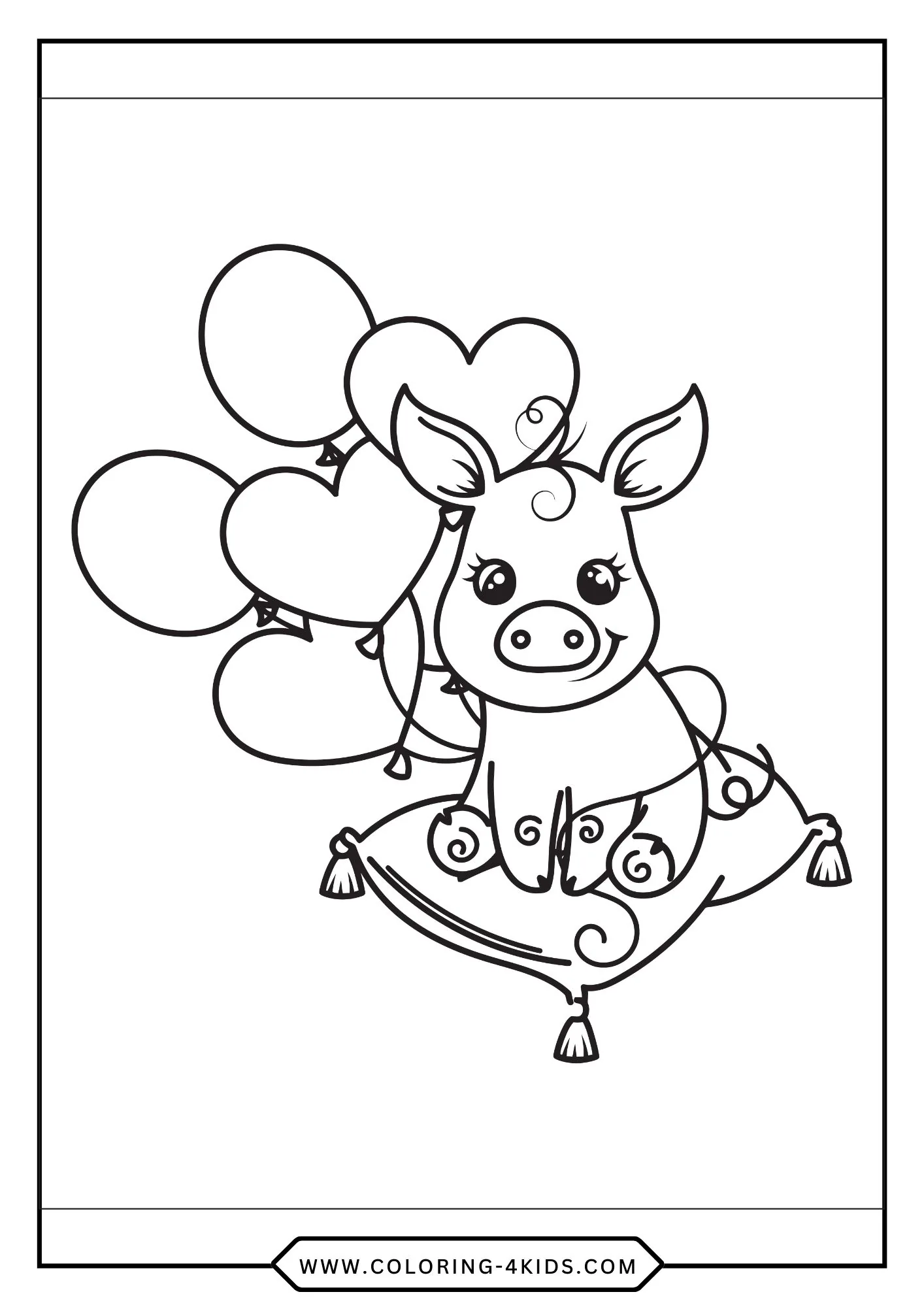 Pig Coloring Pages coloring page for kids