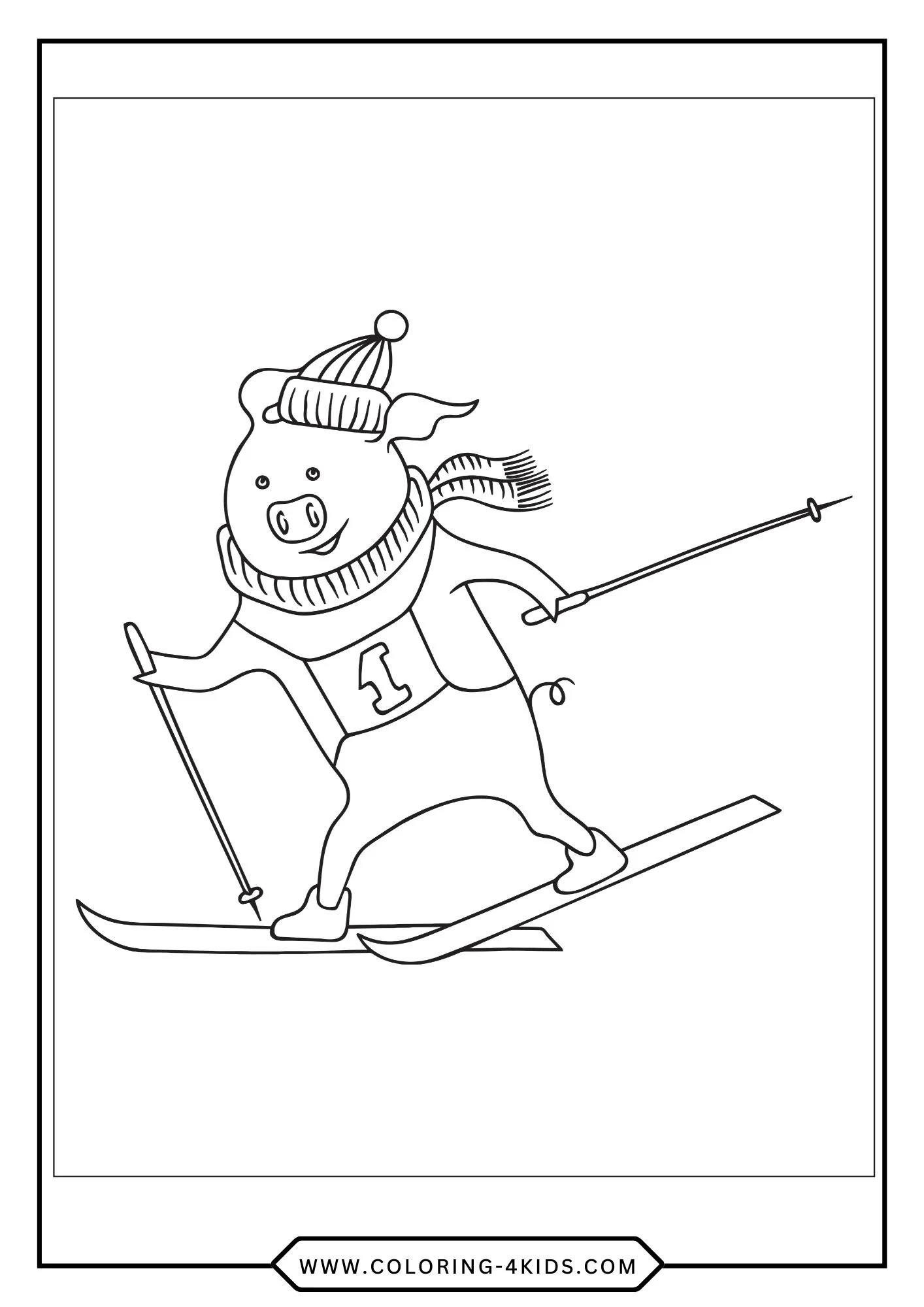 Printable Pig Coloring Pages coloring page for kids