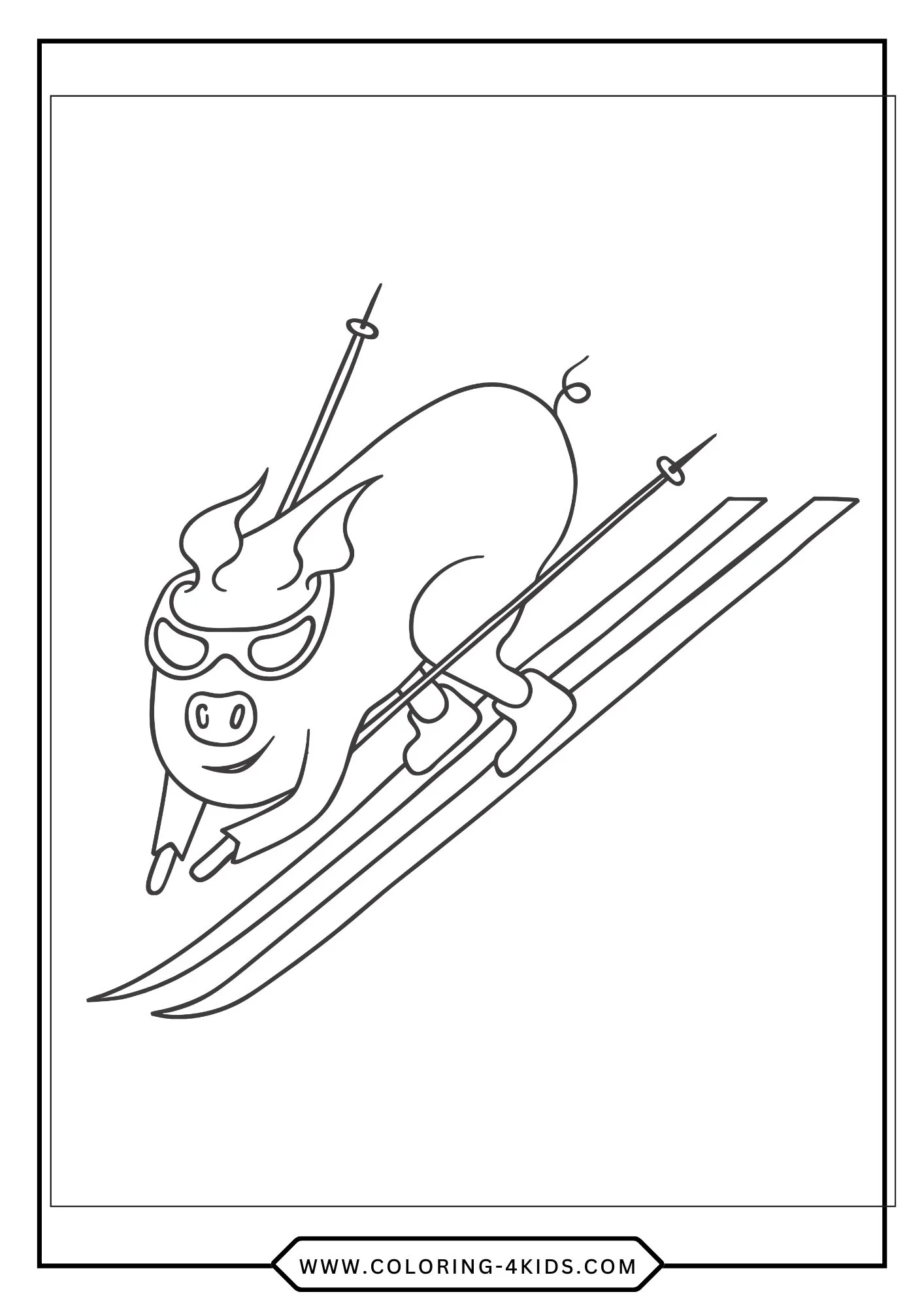 Free Pig Coloring Pages coloring page for kids