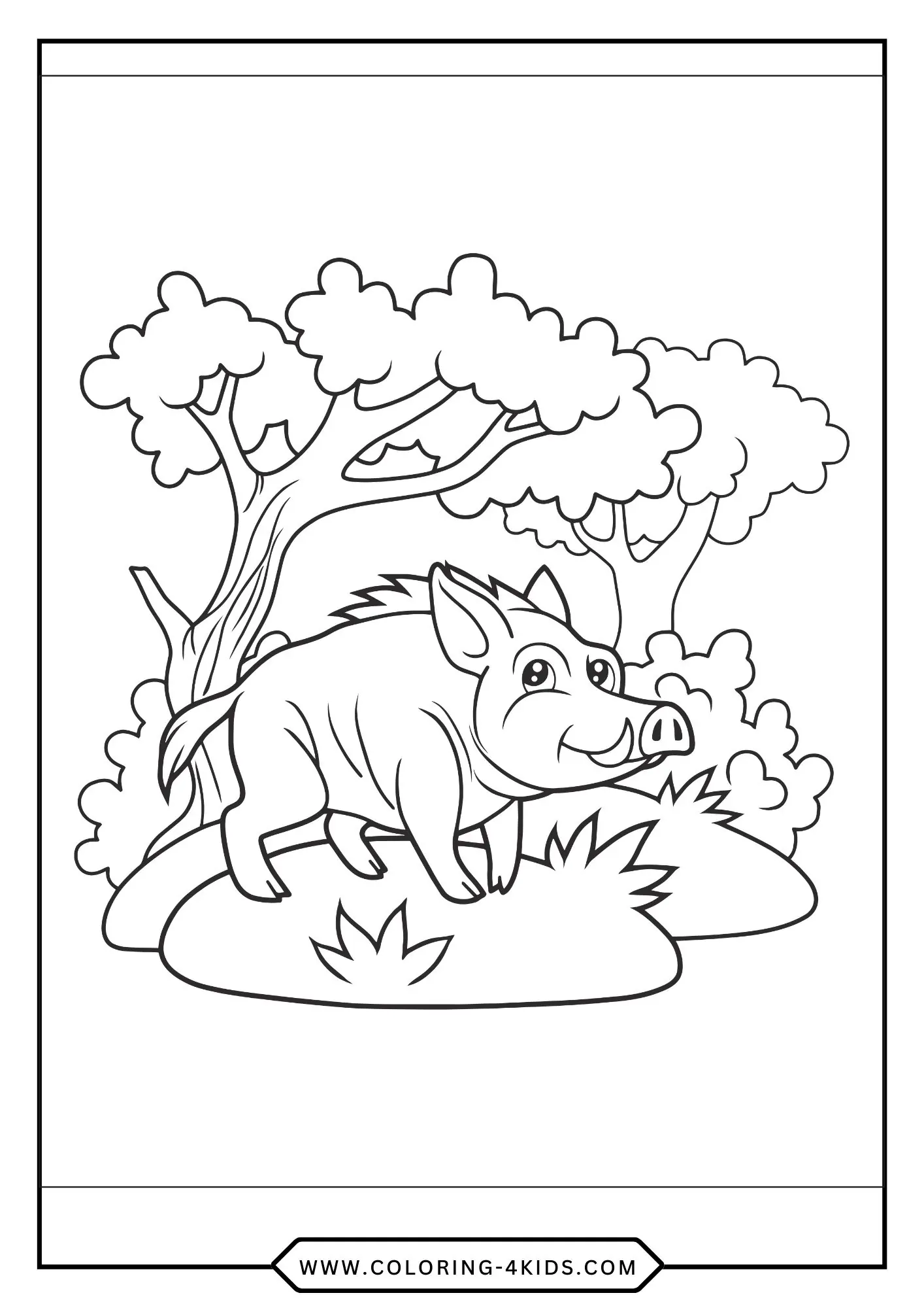 Free Pig Coloring Pages coloring page for kids