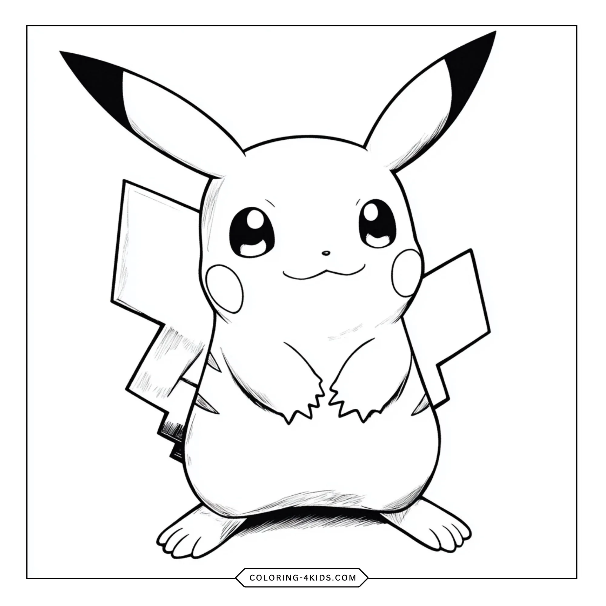 Free Pikachu Coloring Pages coloring page for kids
