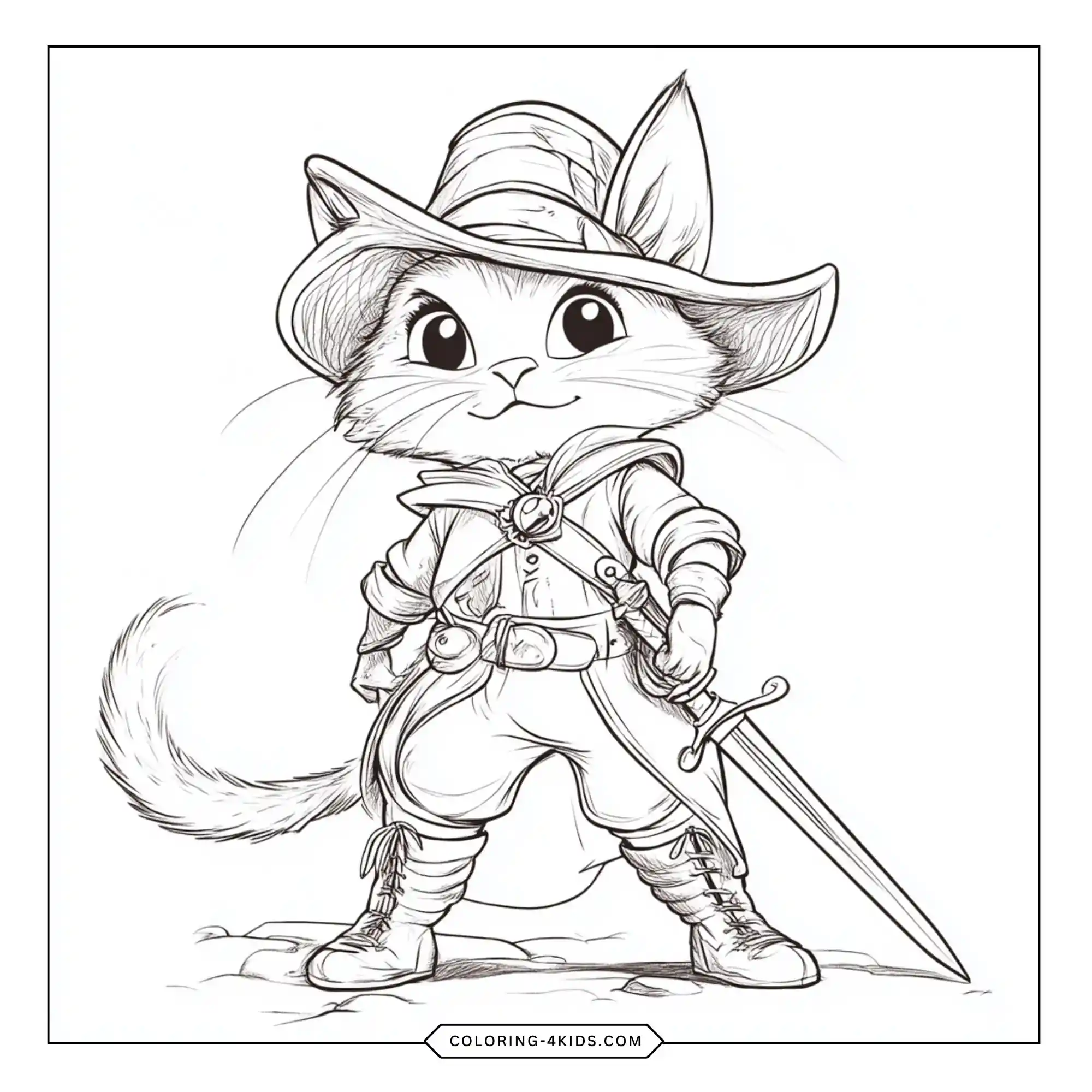 Free Puss In Boots Coloring Pages coloring page for kids