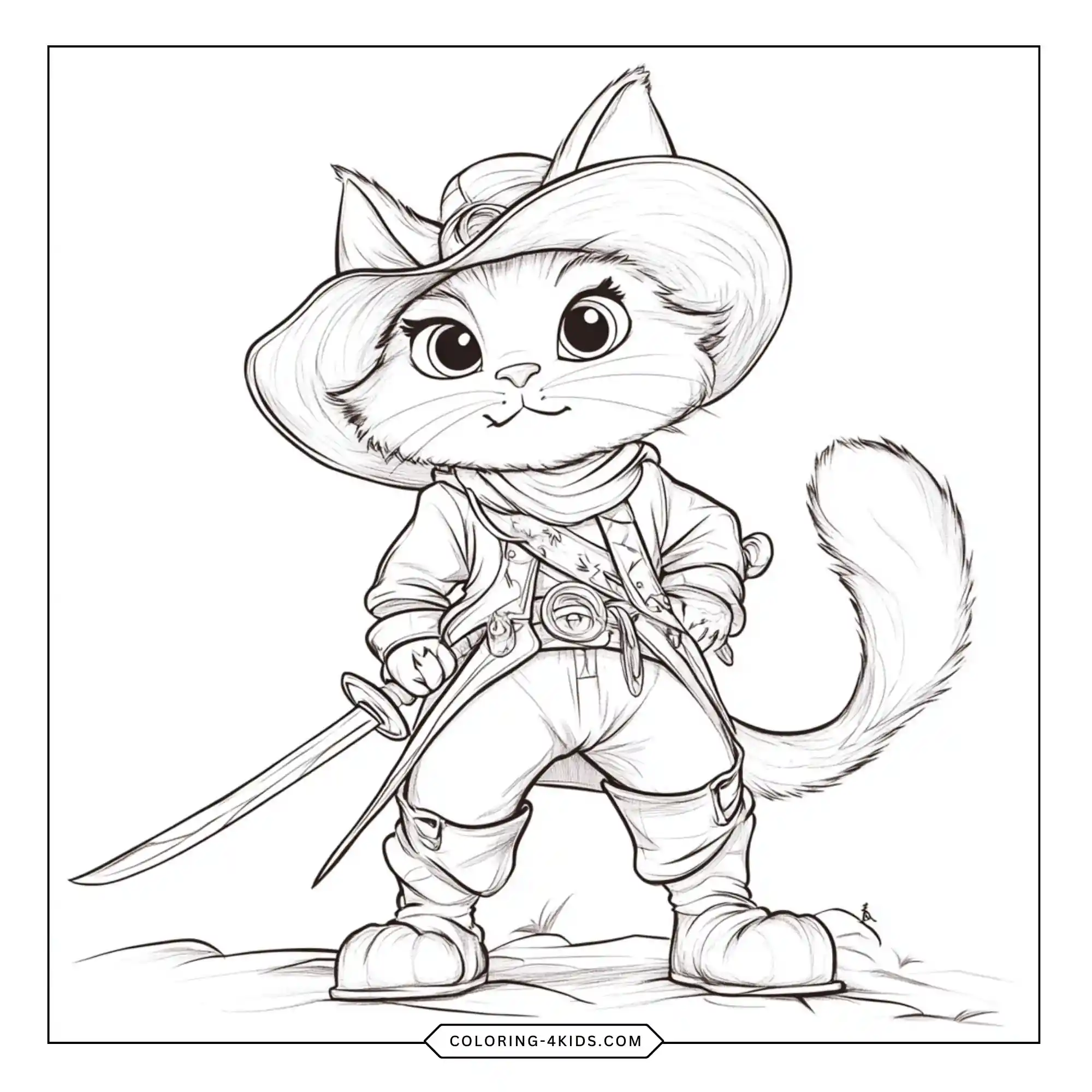 Puss In Boots Coloring Pages coloring page for kids
