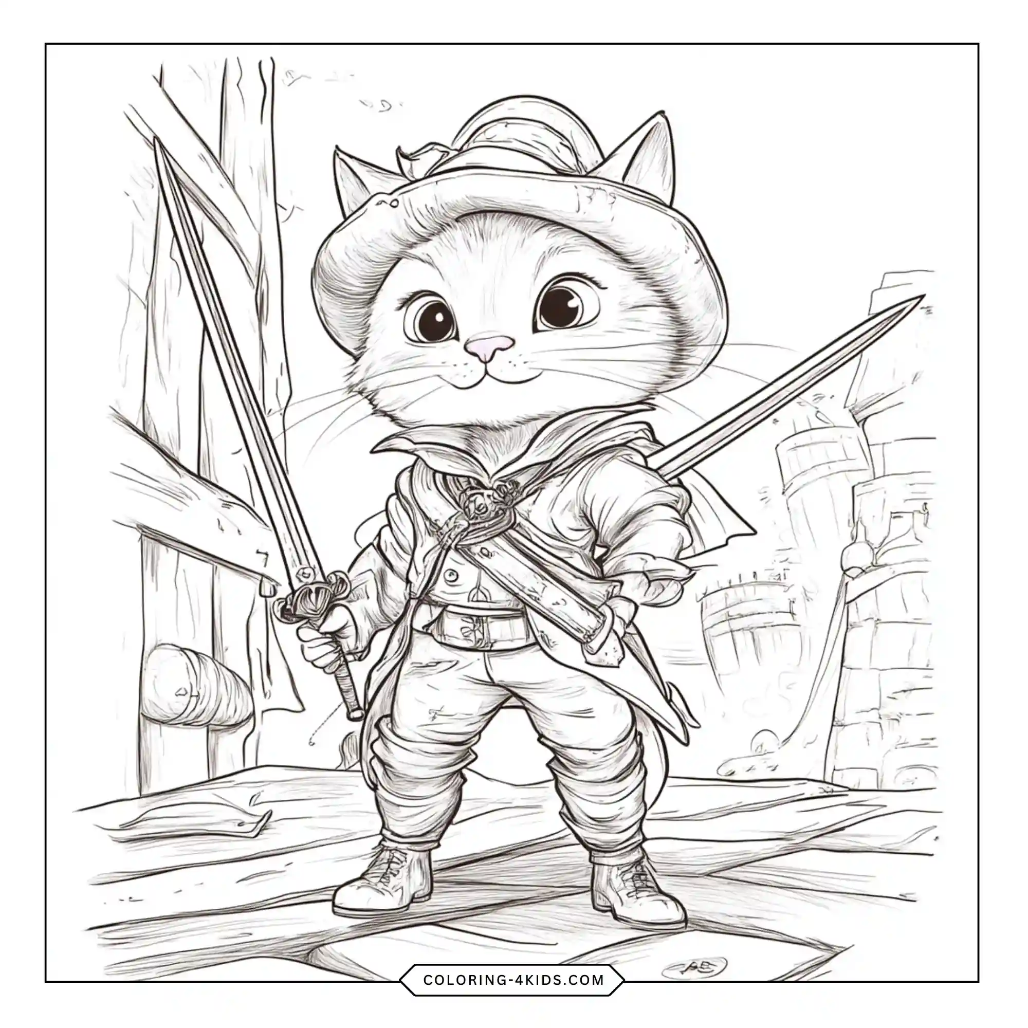 Puss In Boots Coloring Pages coloring page for kids